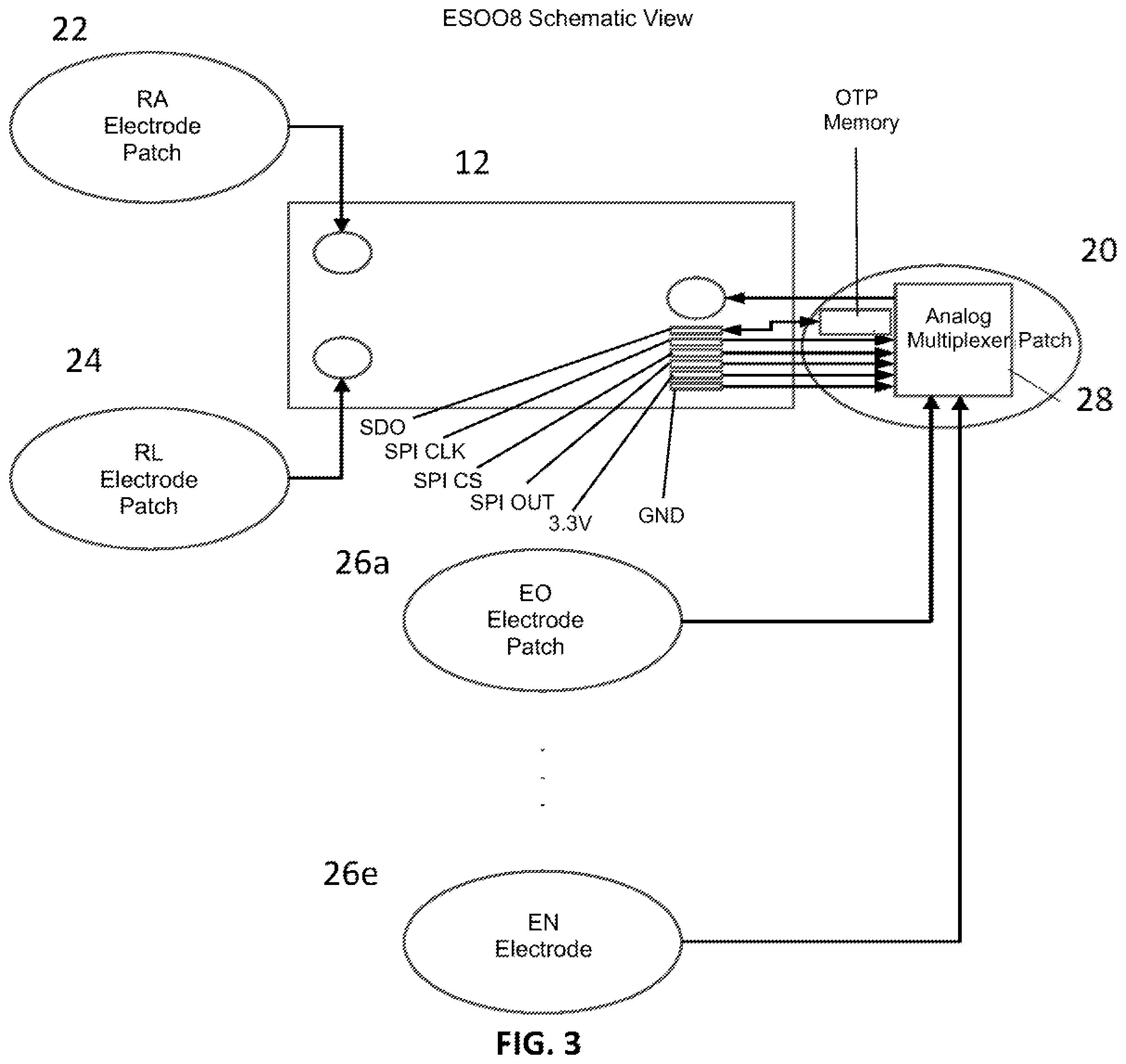 Patent US12396671 Figure 3 – ECG monitor device with electrode pad