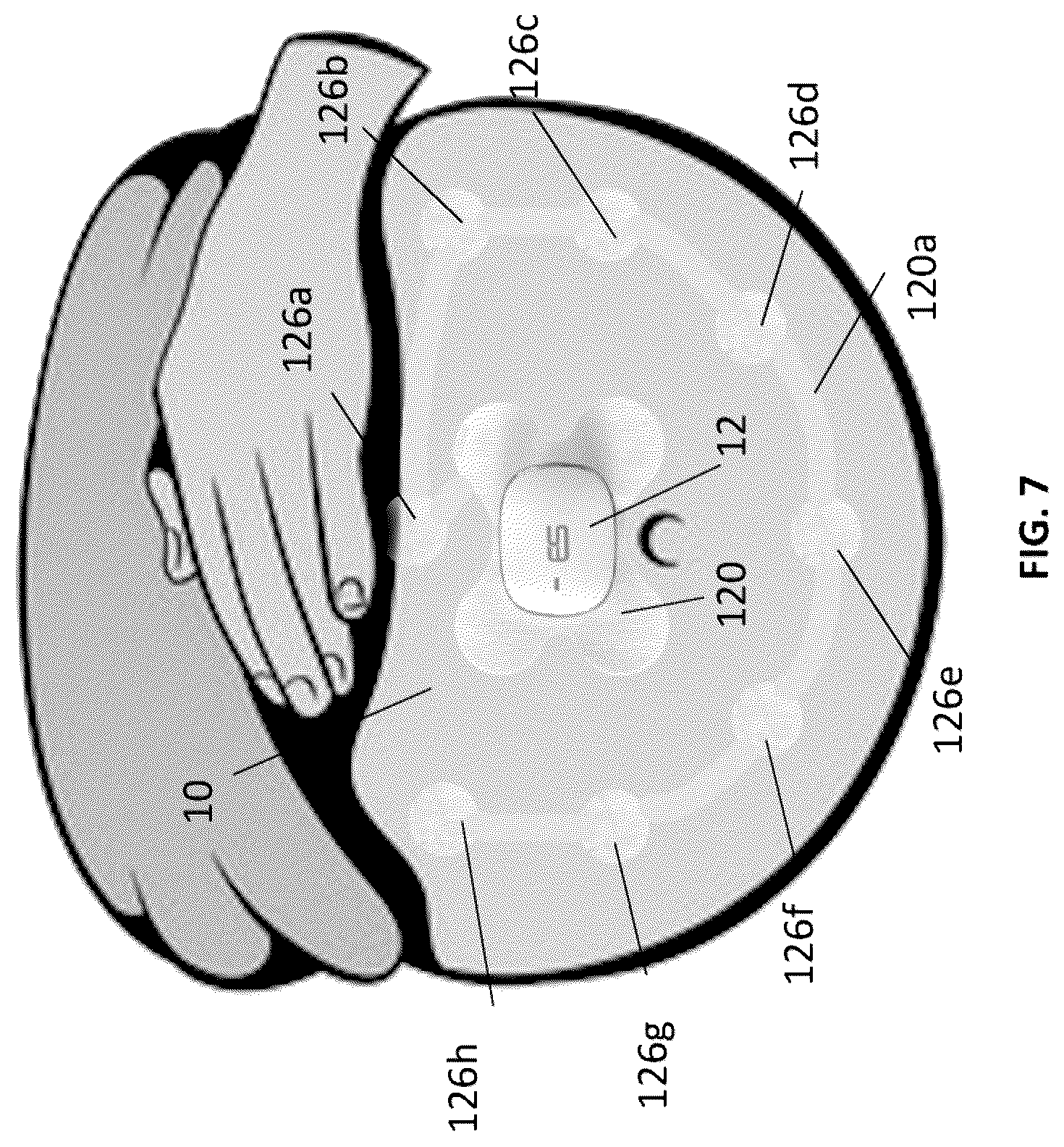 Patent US12396671 Figure 7 – ECG monitor device with electrode pad