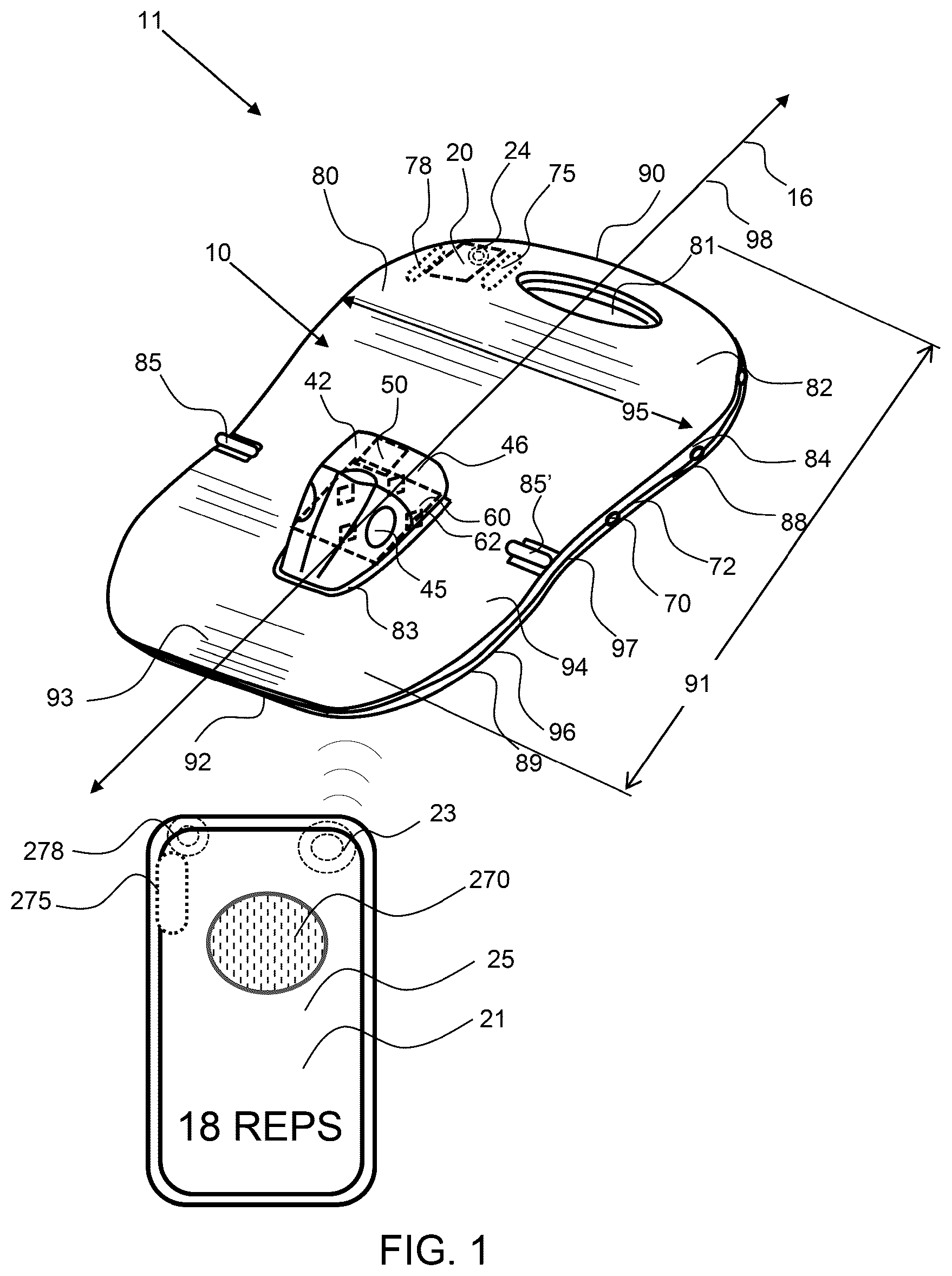Patent US12396678 Figure 1 – Postural awareness and exercise device