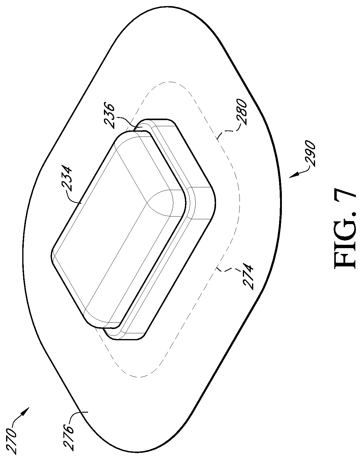 Patent US12396682 Figure 7 – Systems and methods for securing a continuous analyte sensor to a host