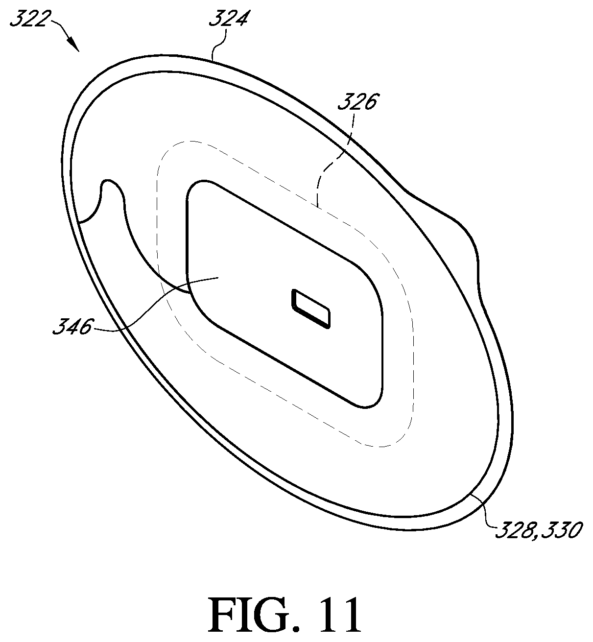 Patent US12396682 Figure 11 – Systems and methods for securing a continuous analyte sensor to a host