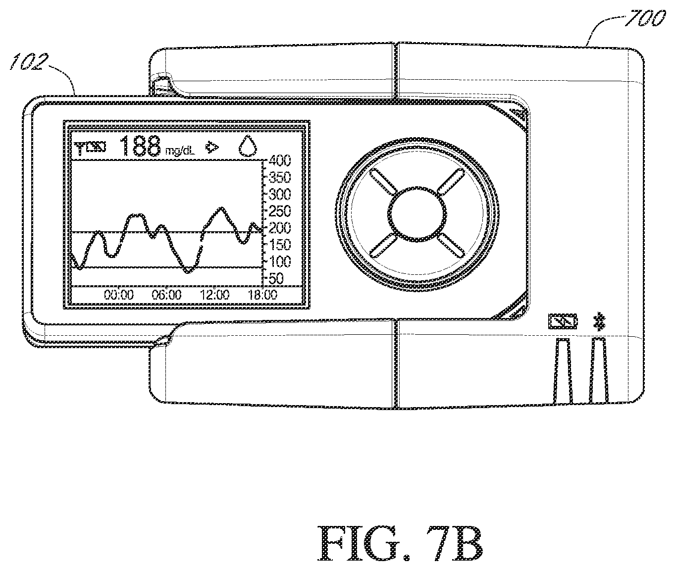 Patent US12396687 Figure 10 – Remote monitoring of analyte measurements