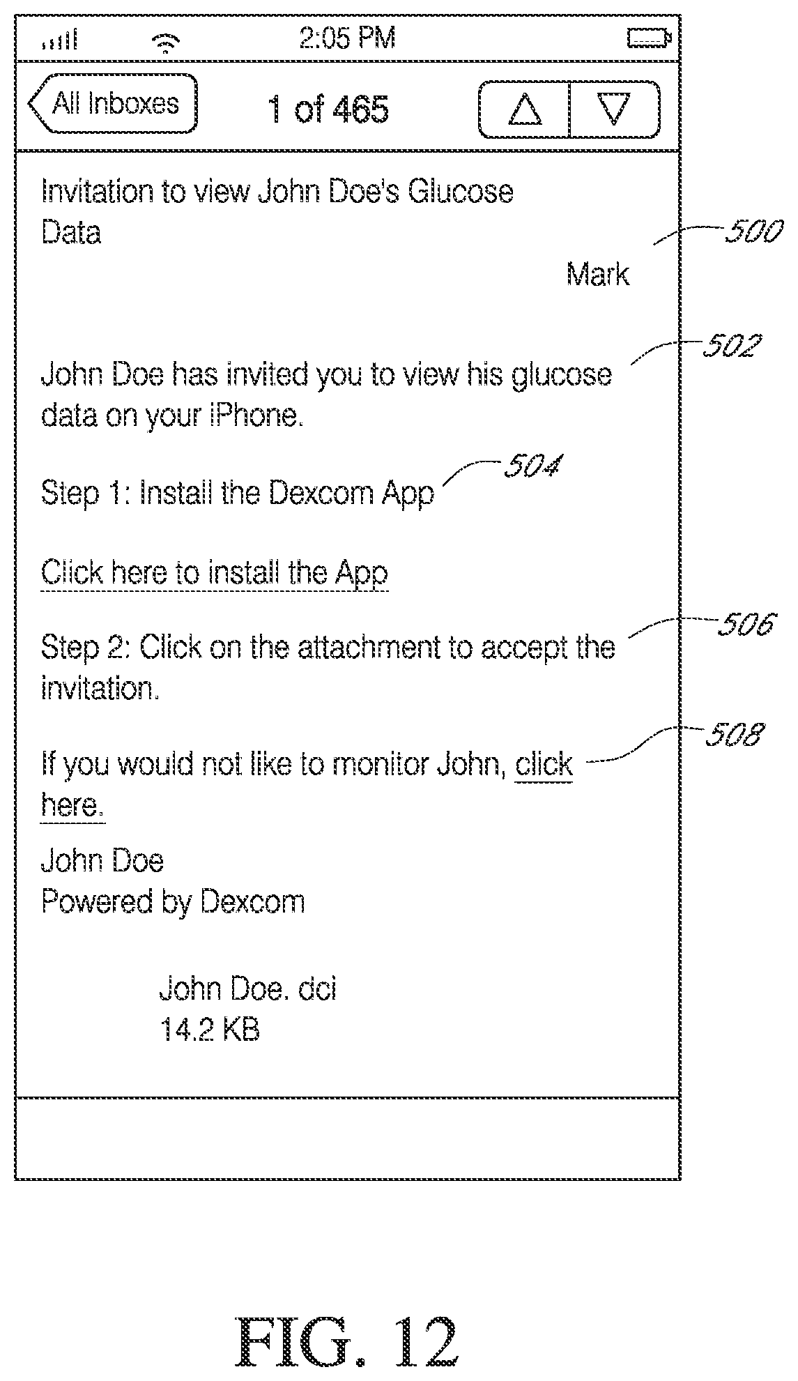Patent US12396687 Figure 16 – Remote monitoring of analyte measurements