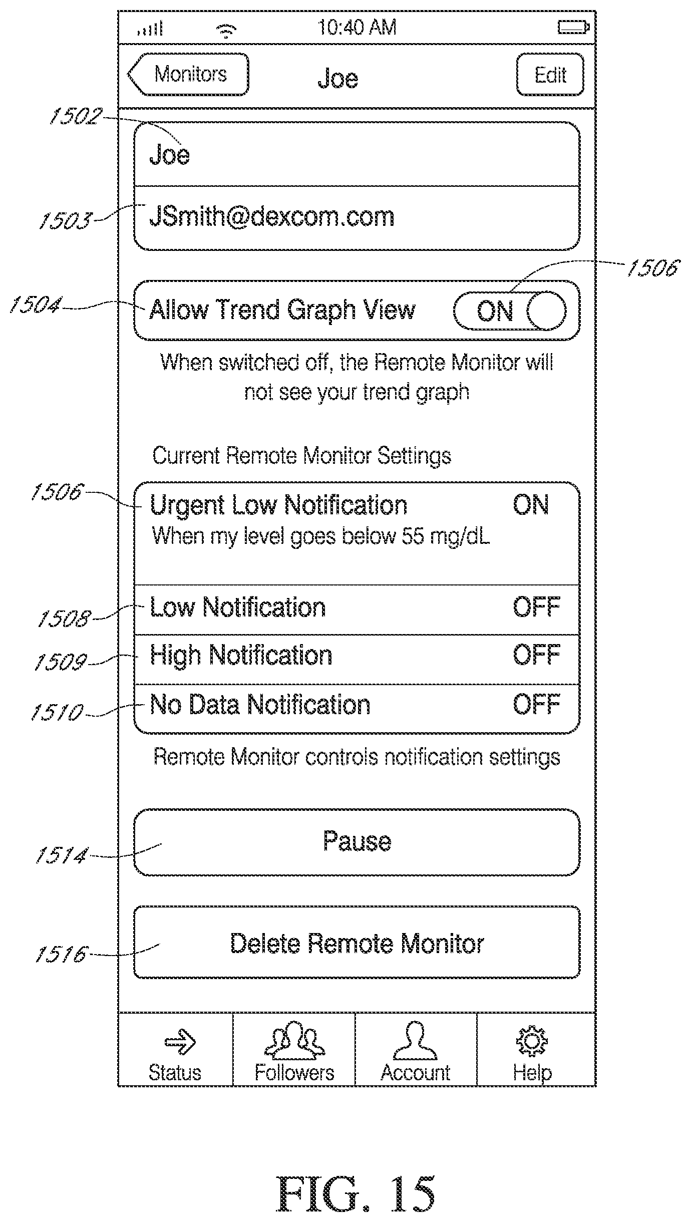 Patent US12396687 Figure 19 – Remote monitoring of analyte measurements