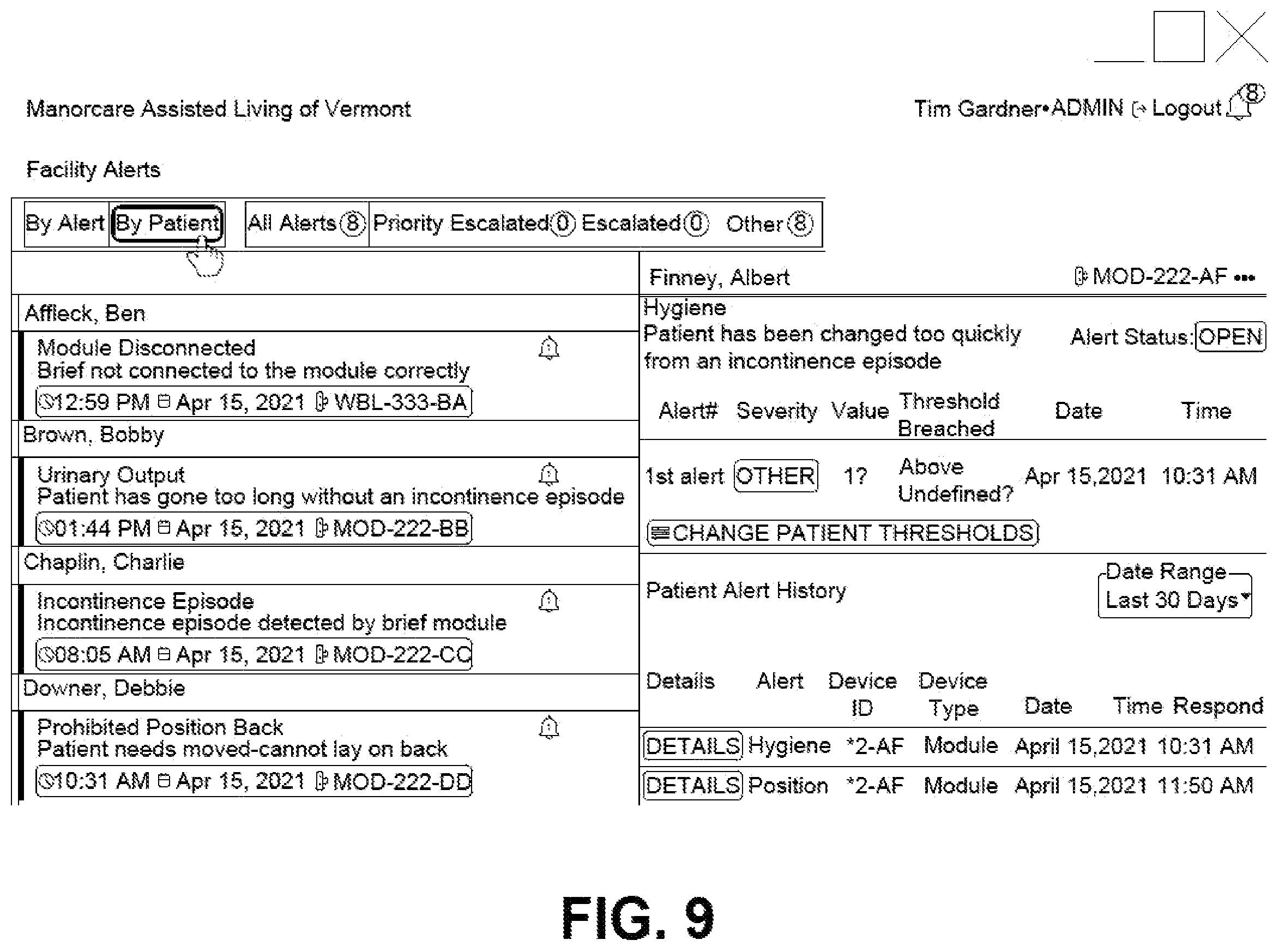 Patent US12396688 Figure 9 – Medical monitoring system