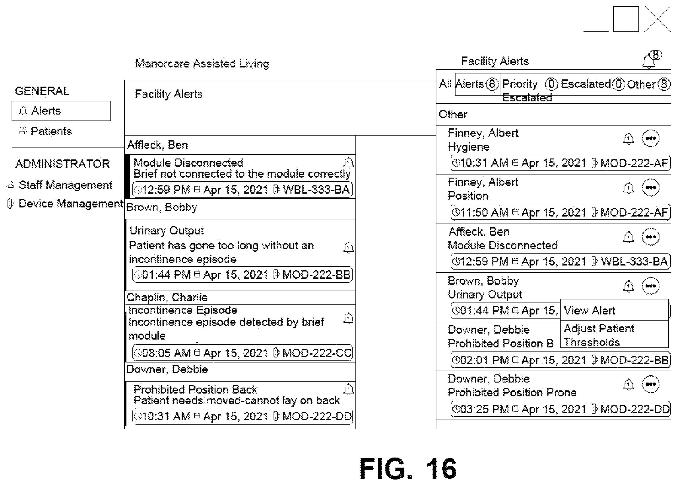 Patent US12396688 Figure 16 – Medical monitoring system