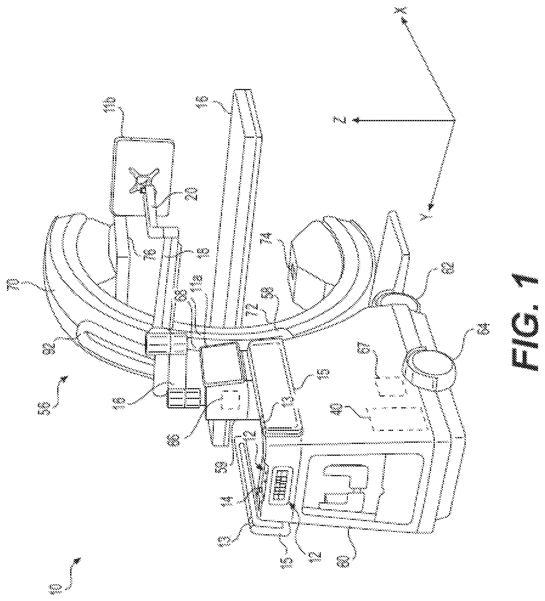 Patent US12396692 Figure 1 – Compound curve cable chain