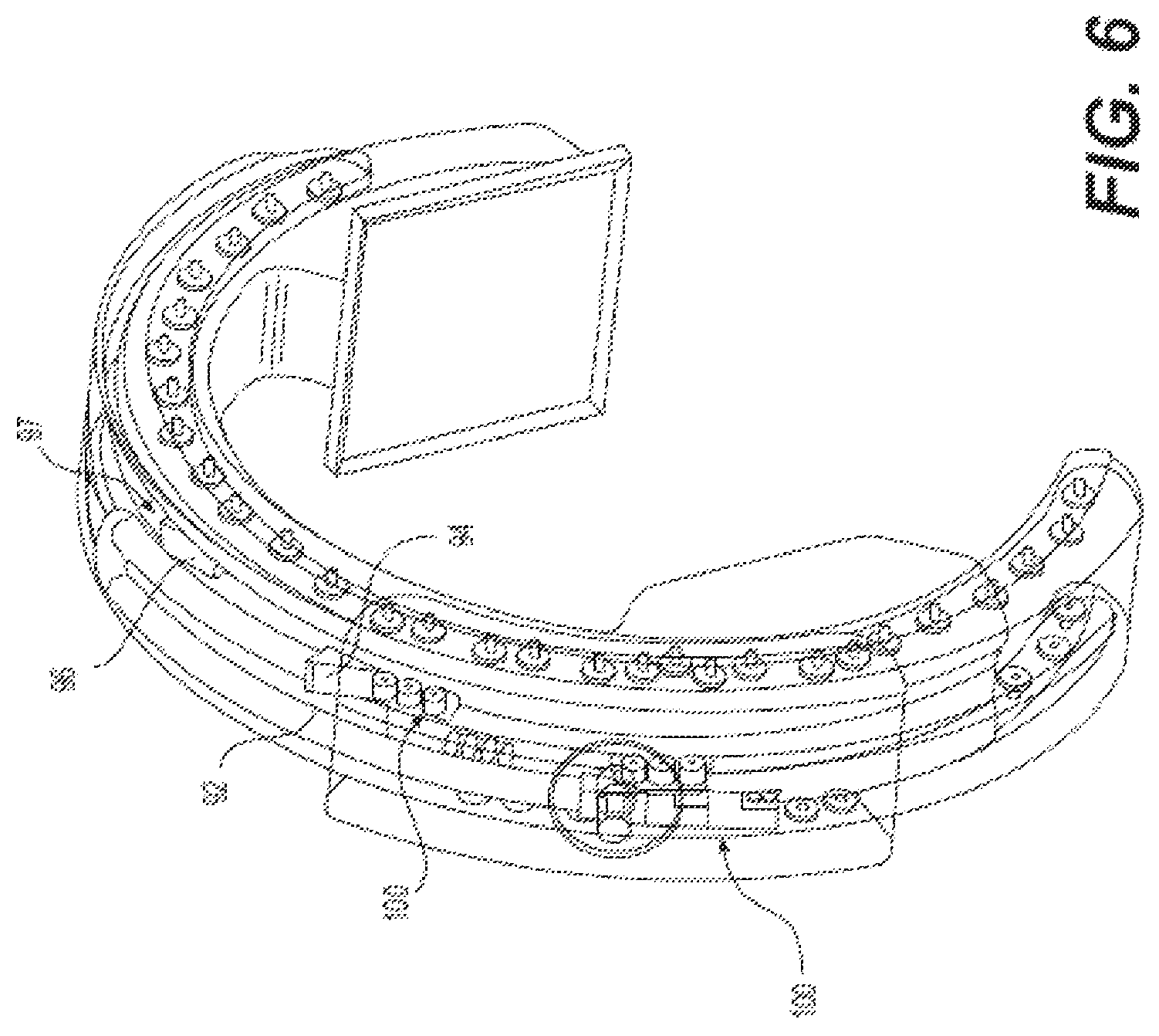 Patent US12396692 Figure 6 – Compound curve cable chain
