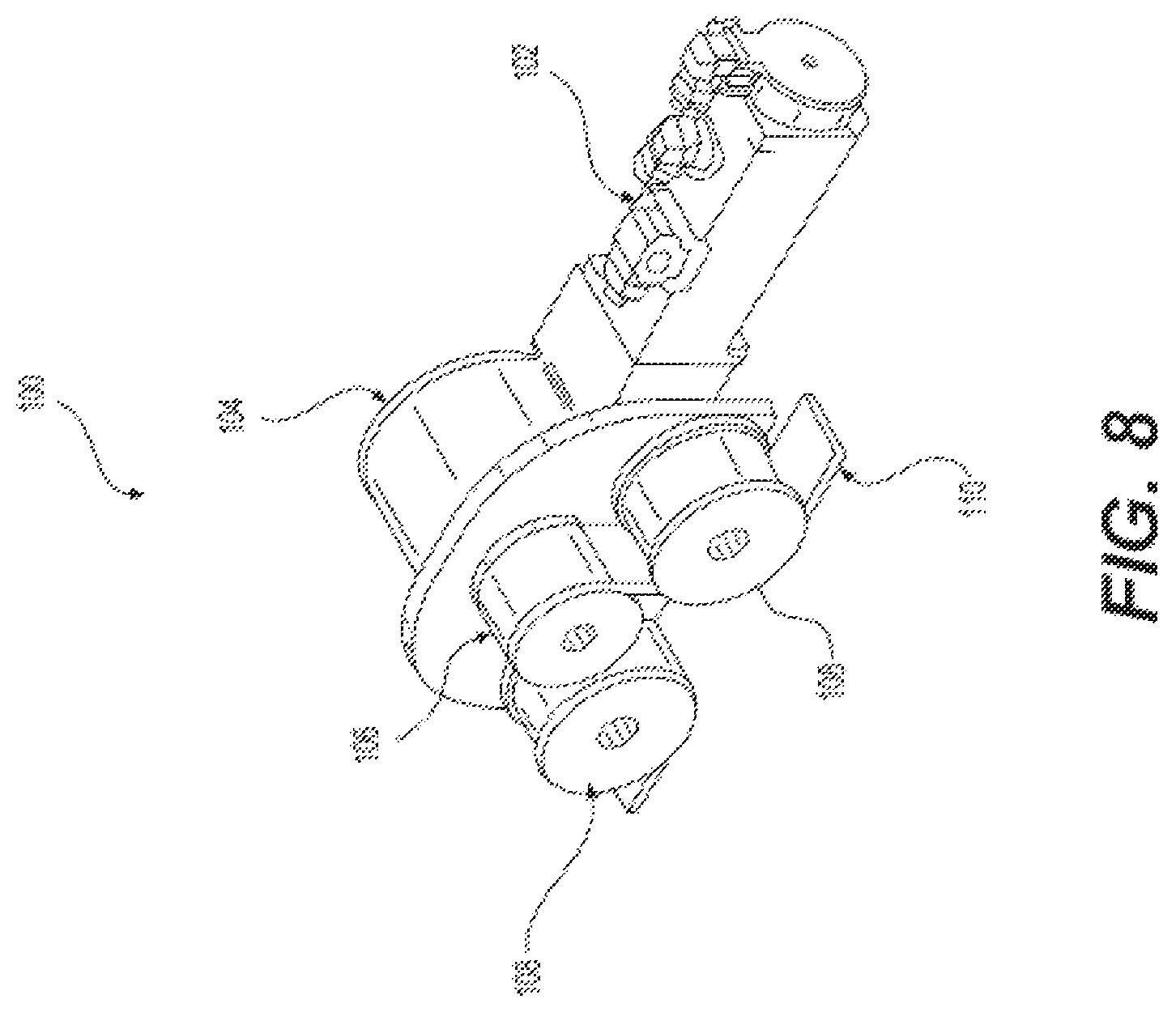 Patent US12396692 Figure 8 – Compound curve cable chain