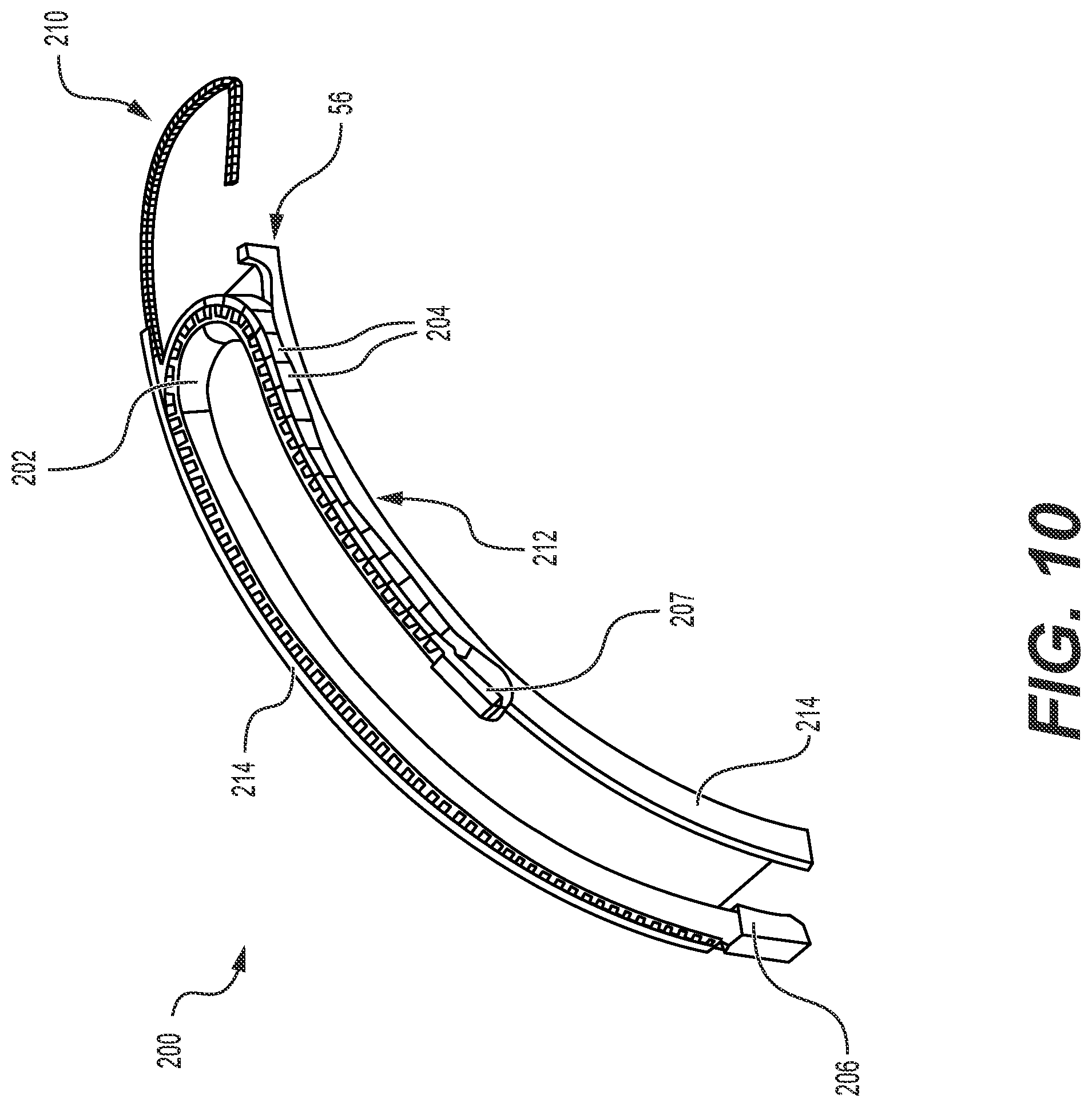 Patent US12396692 Figure 13 – Compound curve cable chain