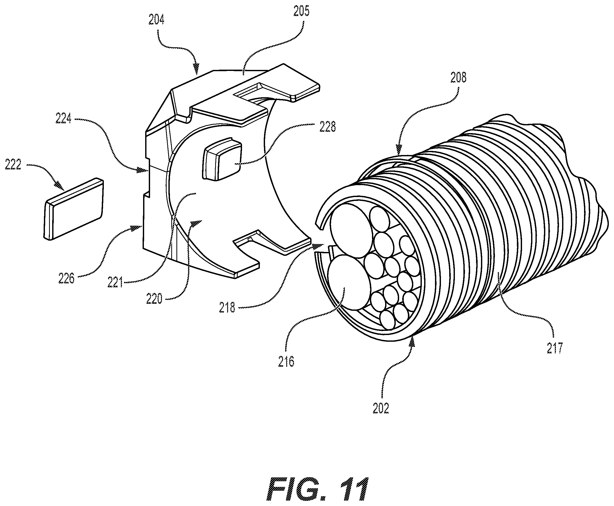 Patent US12396692 Figure 14 – Compound curve cable chain