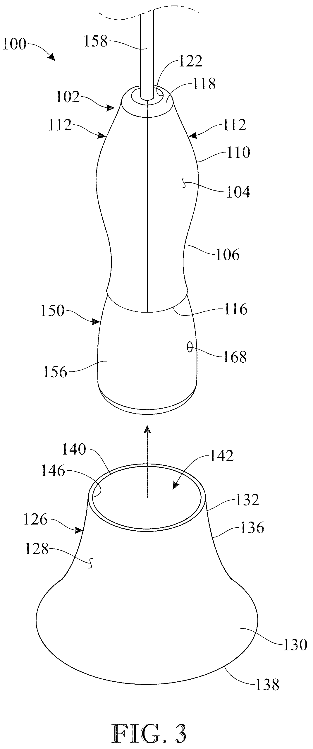 Patent US12396704 Figure 3 – Ultrasonic transducer probe holder