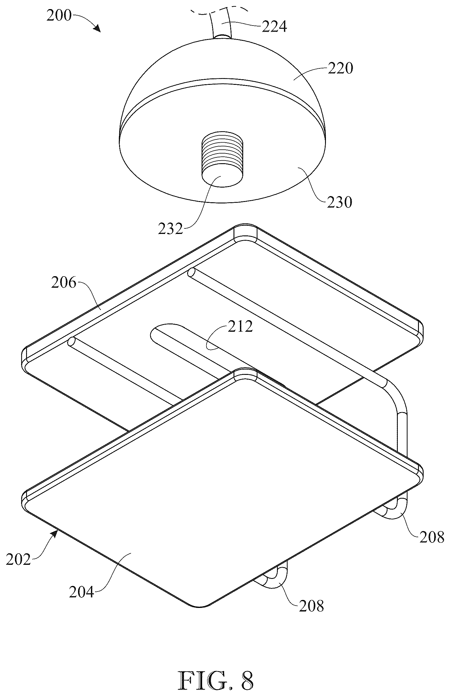 Patent US12396704 Figure 8 – Ultrasonic transducer probe holder