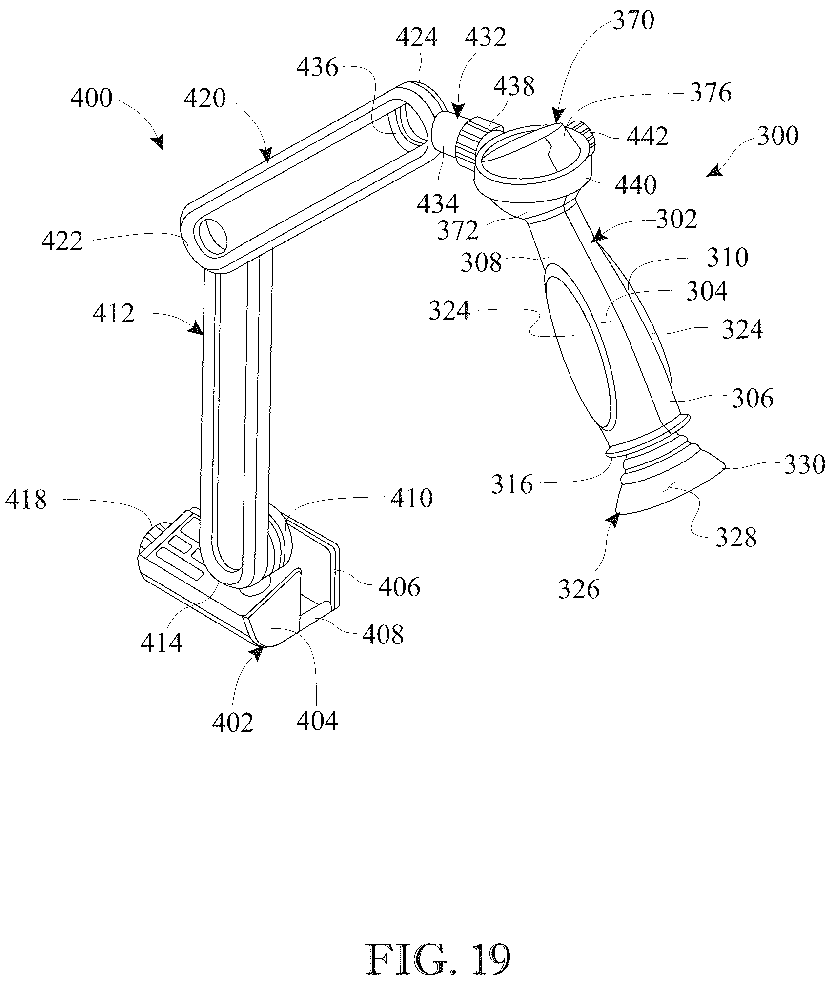 Patent US12396704 Figure 19 – Ultrasonic transducer probe holder