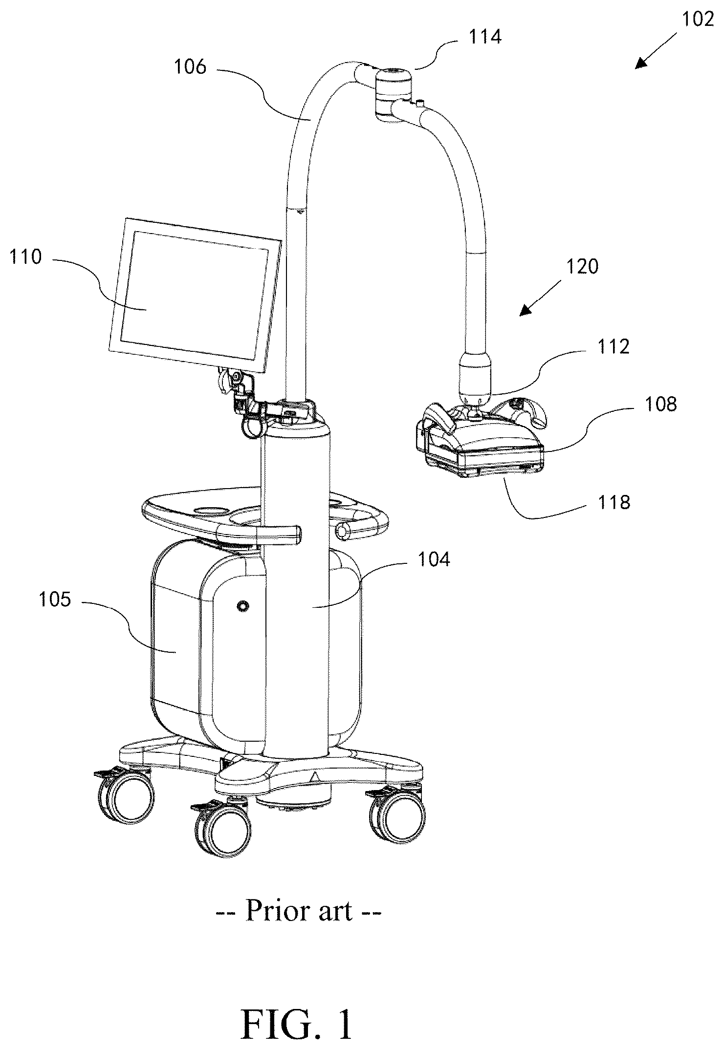 Patent US12396705 Figure 1 – Scanning assembly and ultrasound imaging device