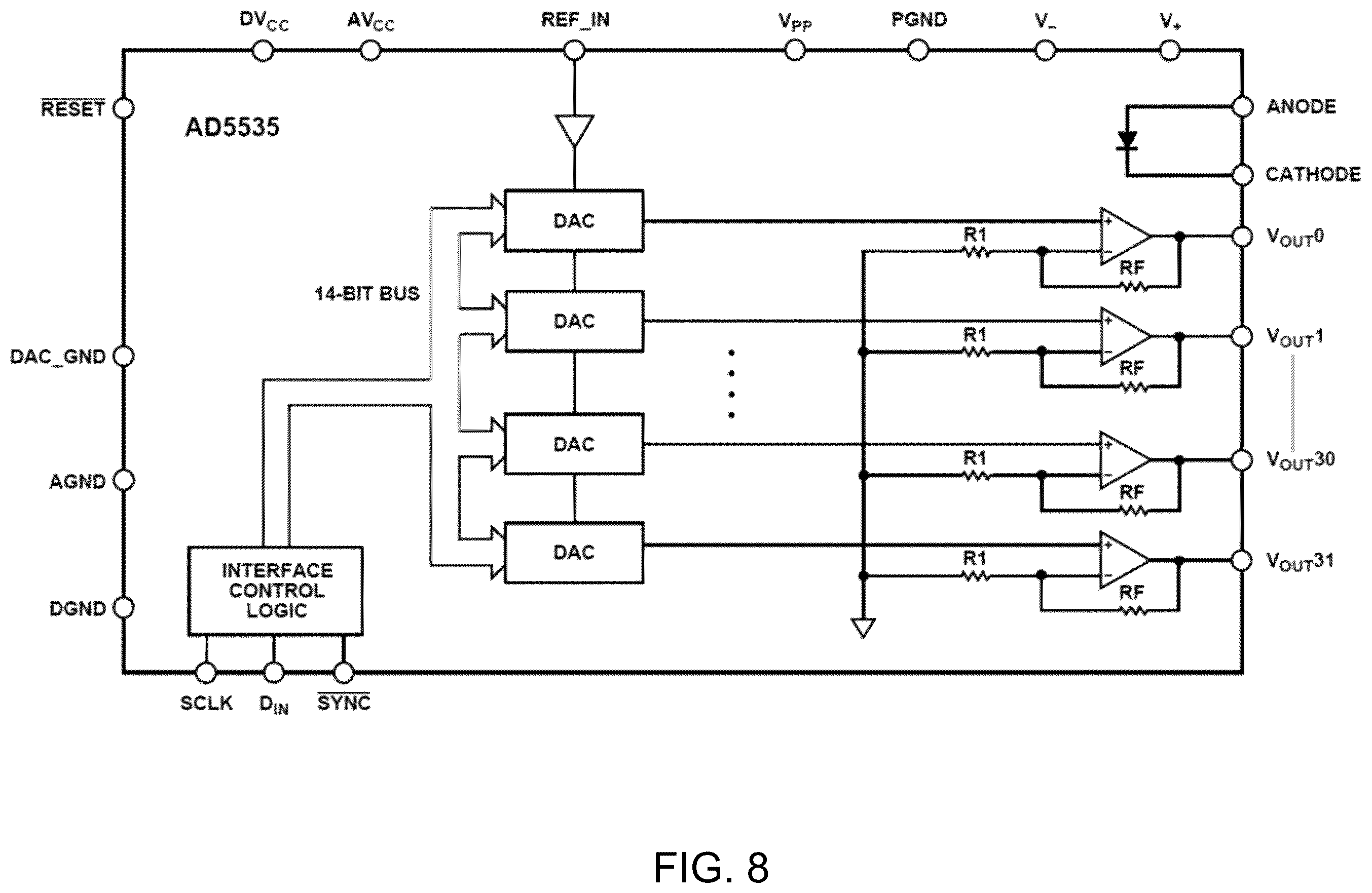 Patent US12396706 Figure 6 – Synthetic phase alternating row-column transducer array