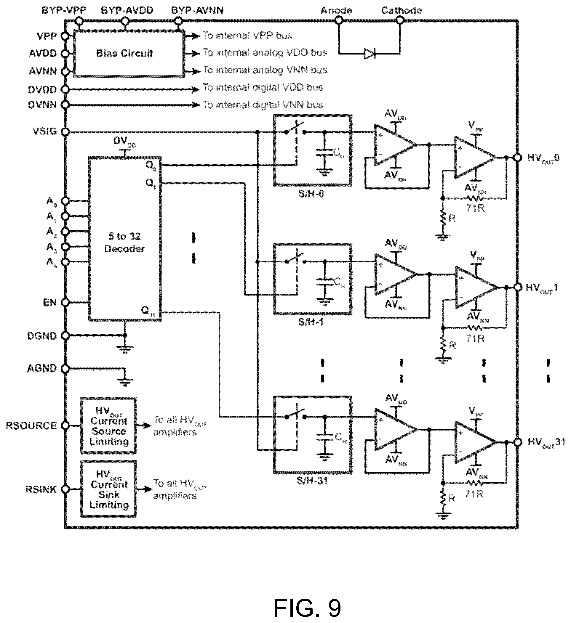 Patent US12396706 Figure 7 – Synthetic phase alternating row-column transducer array