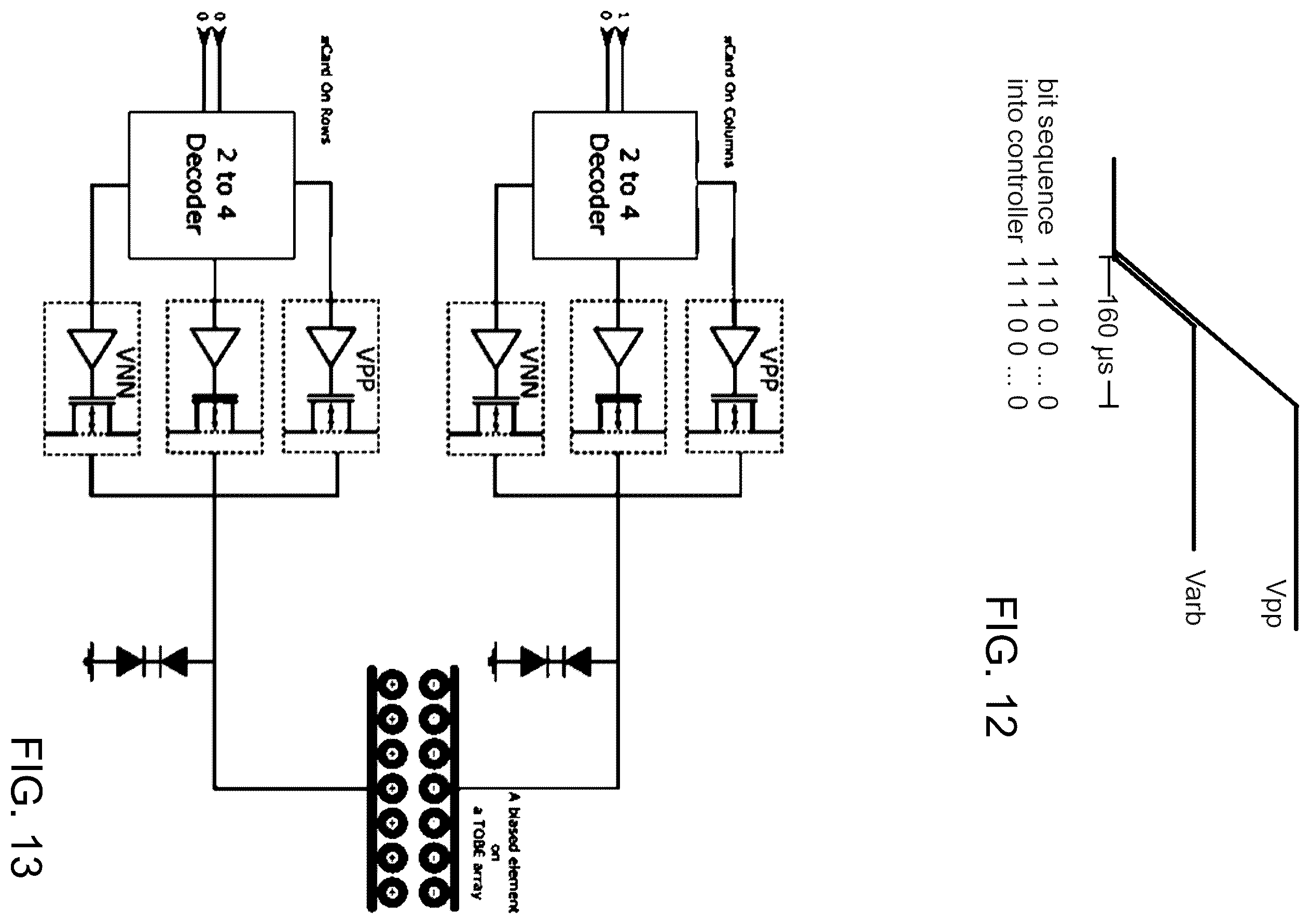 Patent US12396706 Figure 9 – Synthetic phase alternating row-column transducer array
