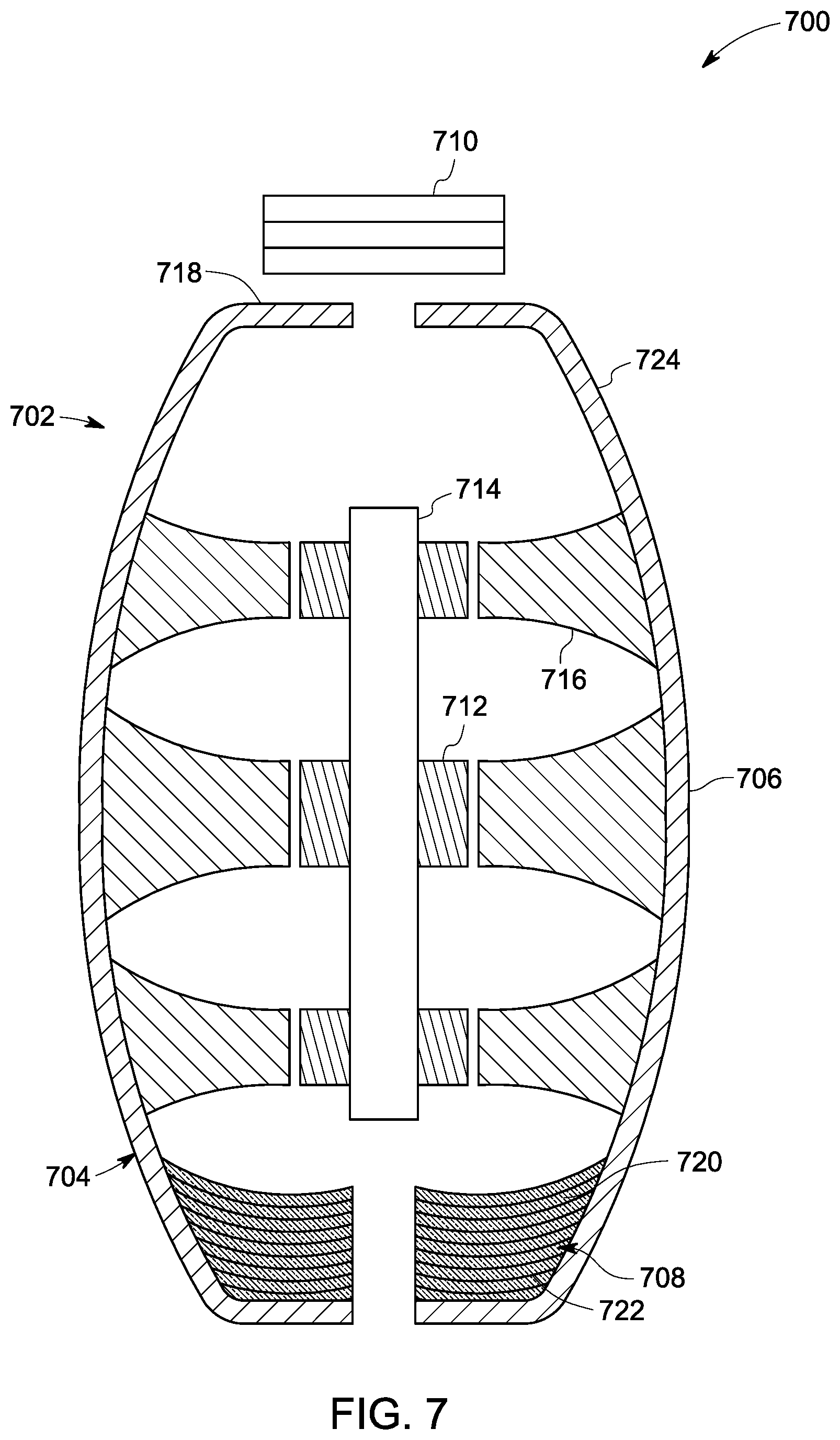 Patent US12396709 Figure 7 – Ultrasound probe and method of making the same