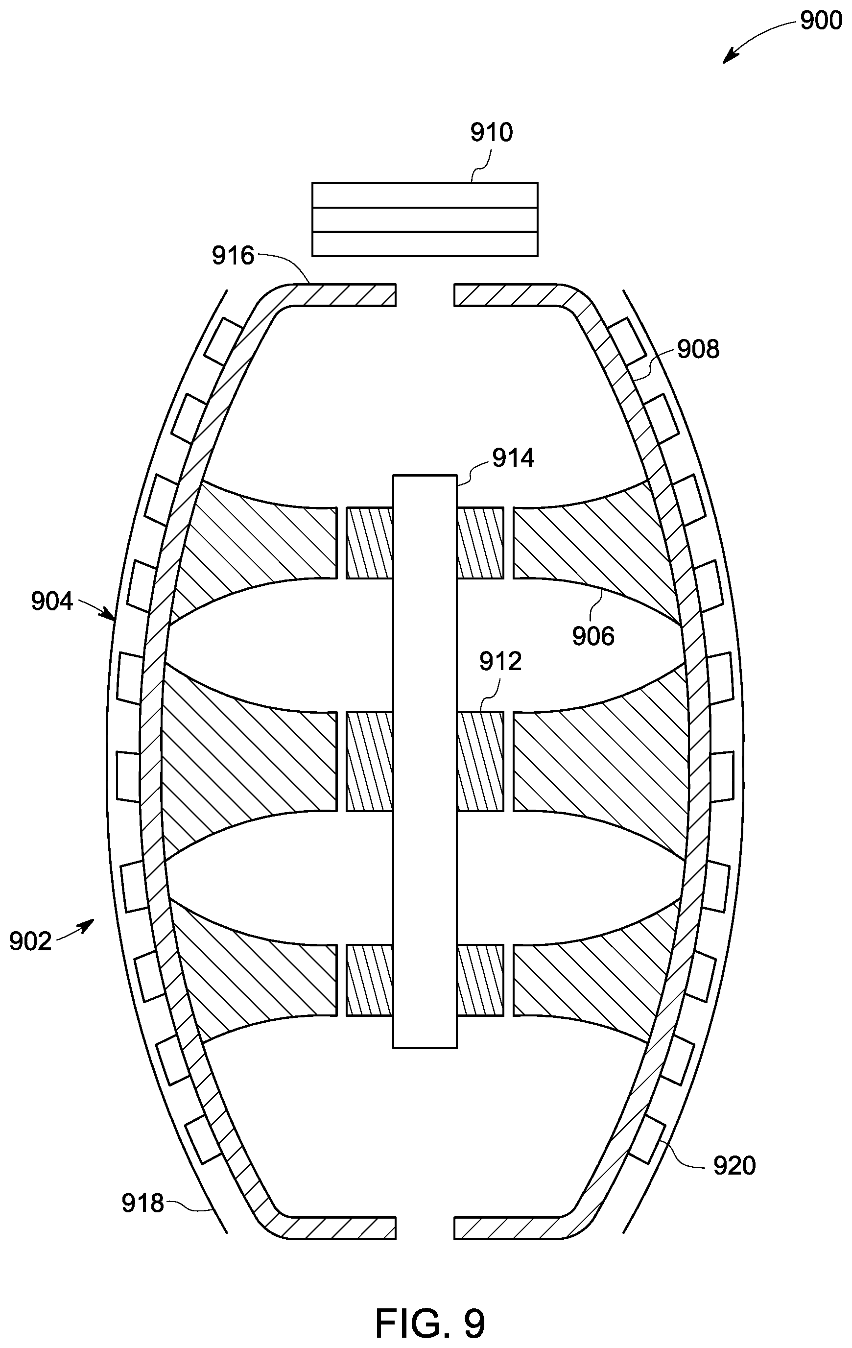 Patent US12396709 Figure 9 – Ultrasound probe and method of making the same