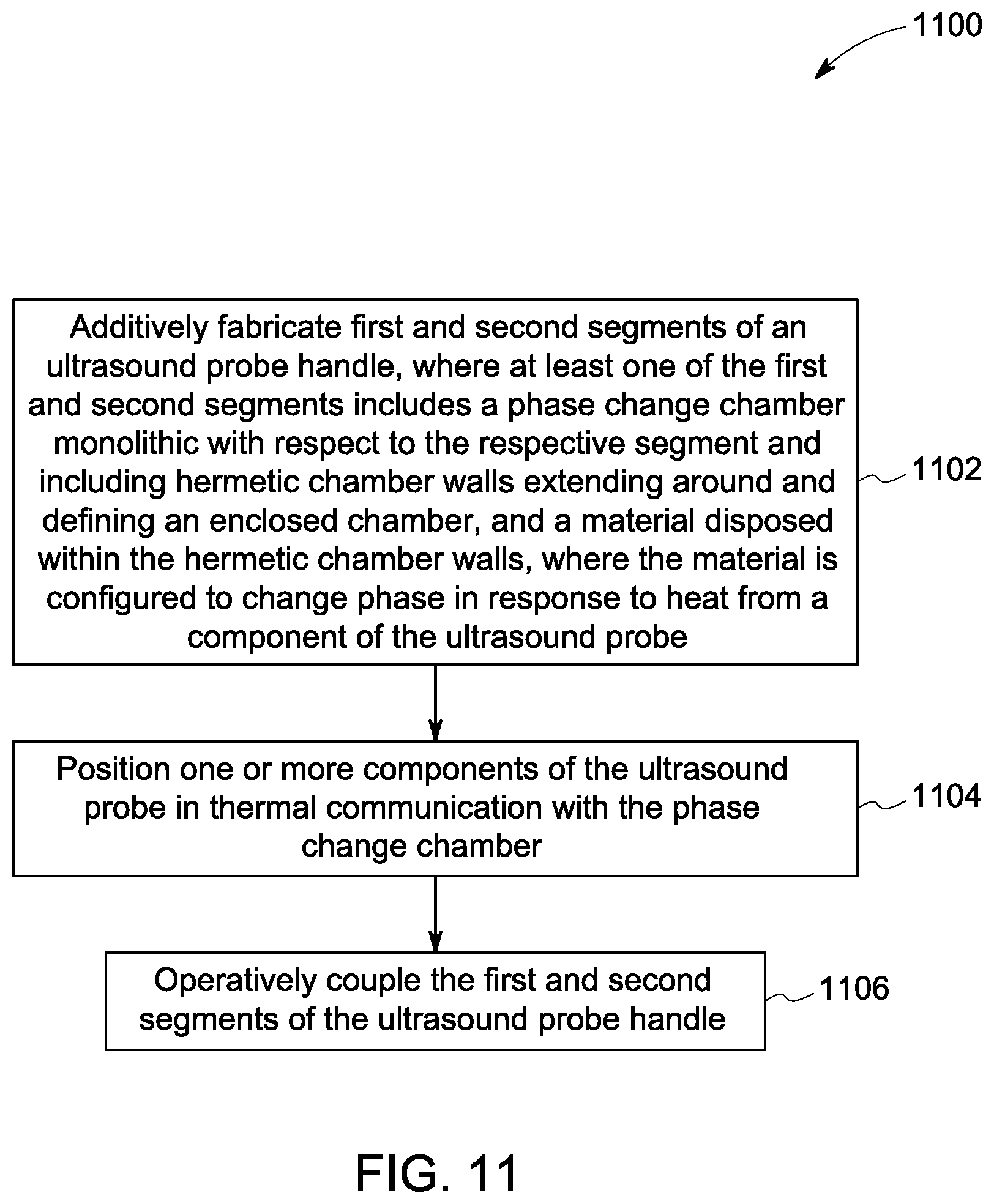 Patent US12396709 Figure 11 – Ultrasound probe and method of making the same