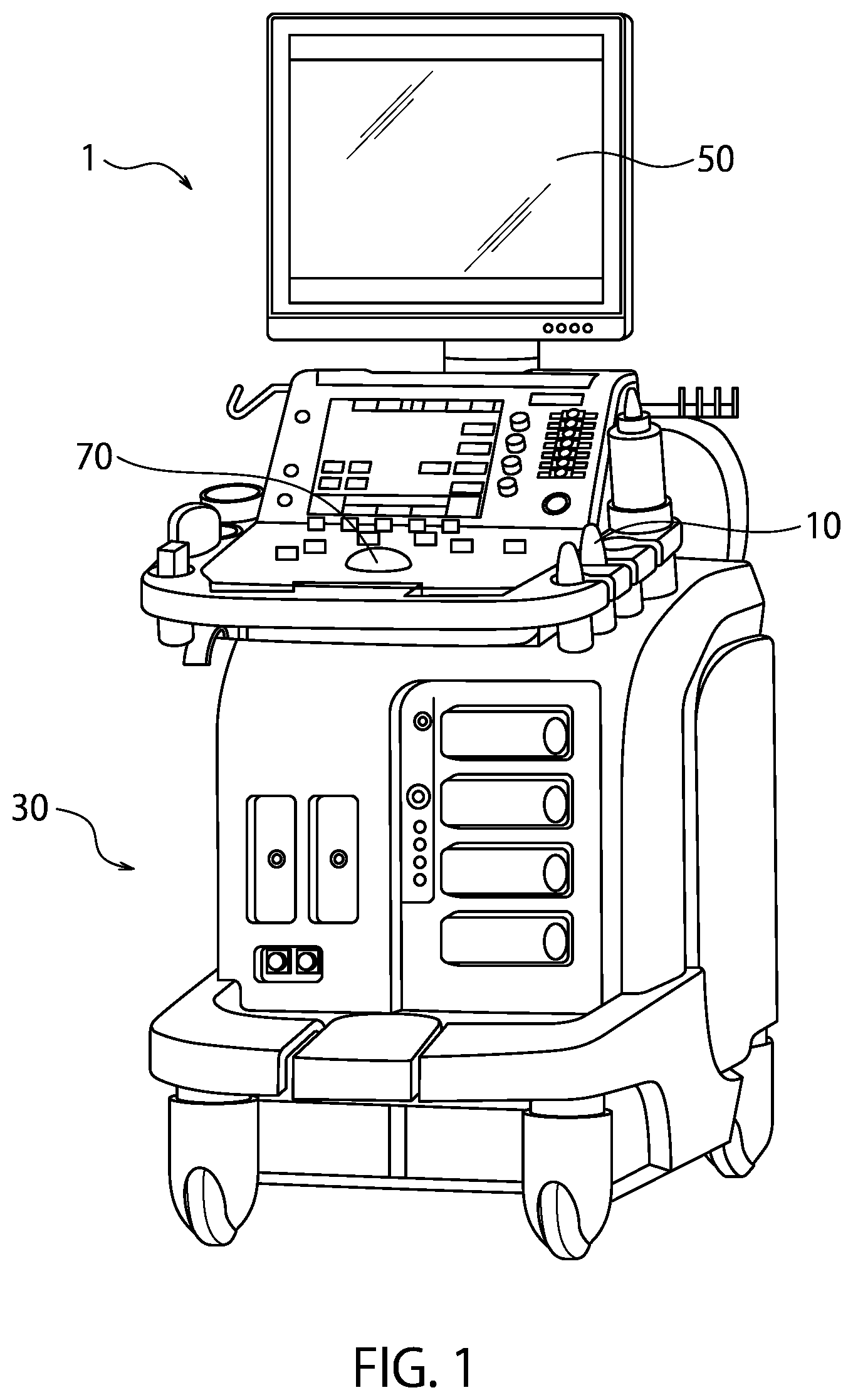 Patent US12396710 Figure 1 – Ultrasonic diagnostic apparatus and ultrasonic probe