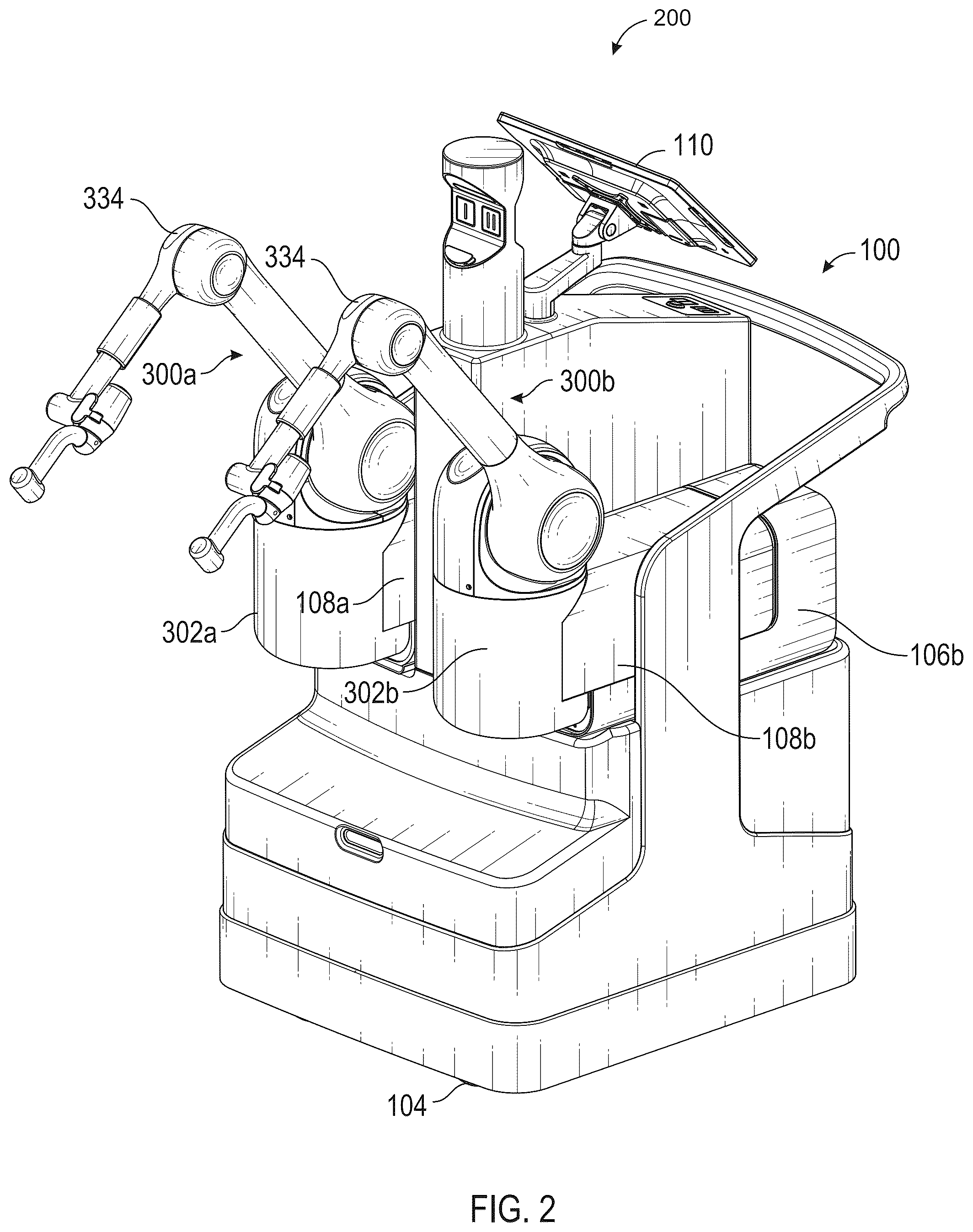 Patent US12396711 Figure 2 – Co-manipulation surgical system having multiple operational modes for use with surgical instruments for performing surgery
