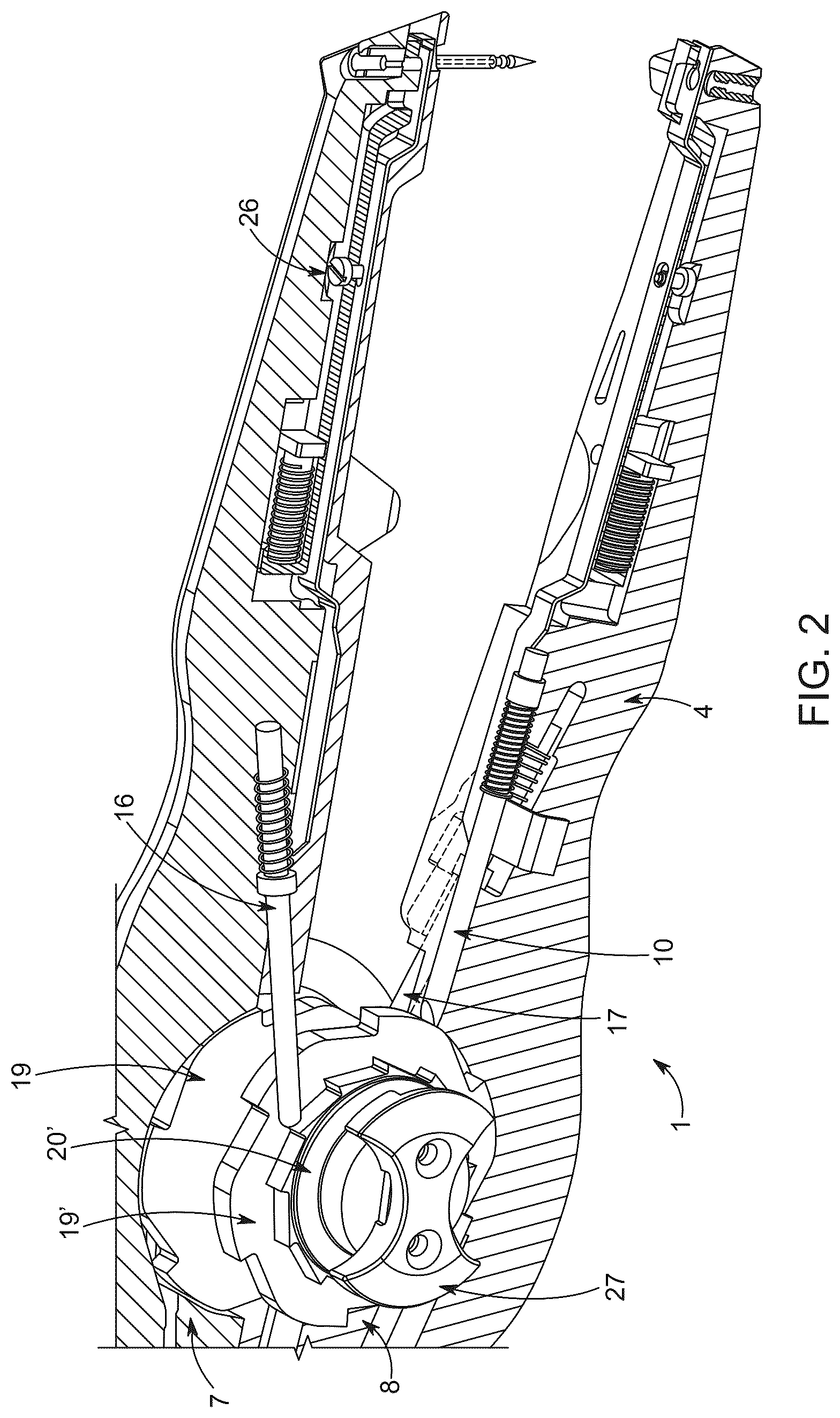 Patent US12396723 Figure 2 – Suturing device