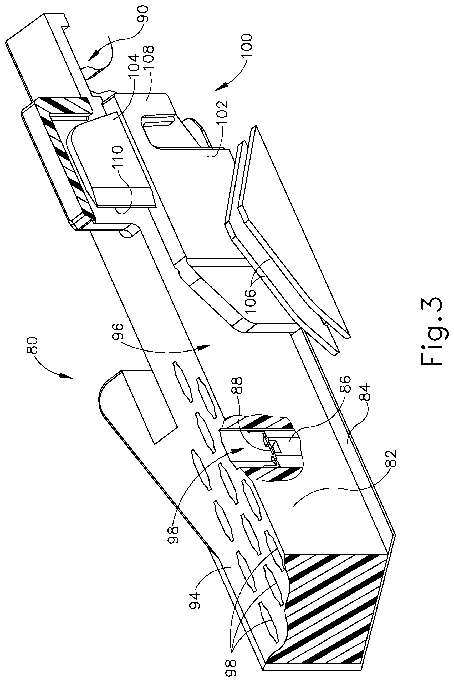 Patent US12396726 Figure 3 – Clamping assembly for linear surgical stapler