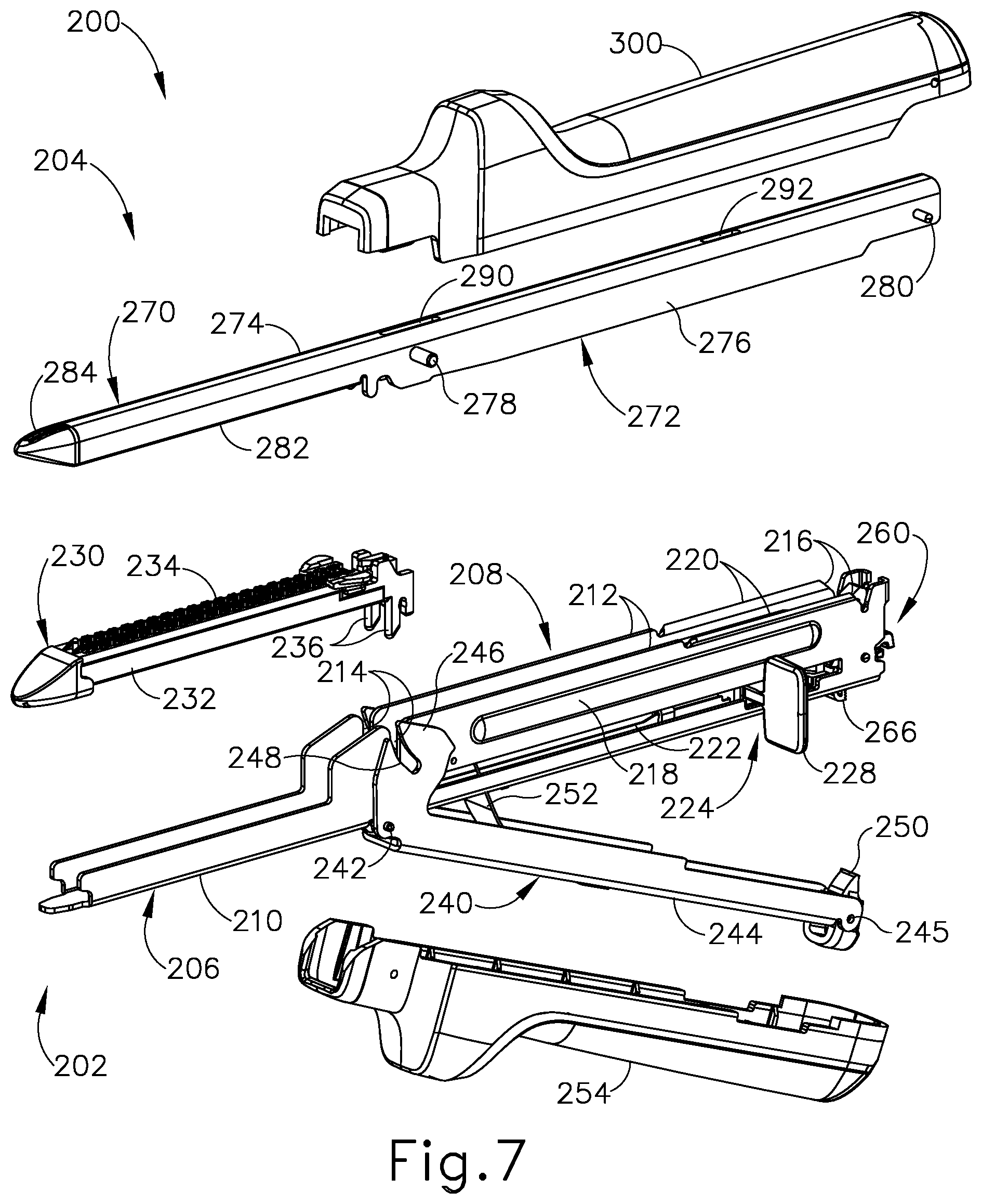 Patent US12396726 Figure 8 – Clamping assembly for linear surgical stapler