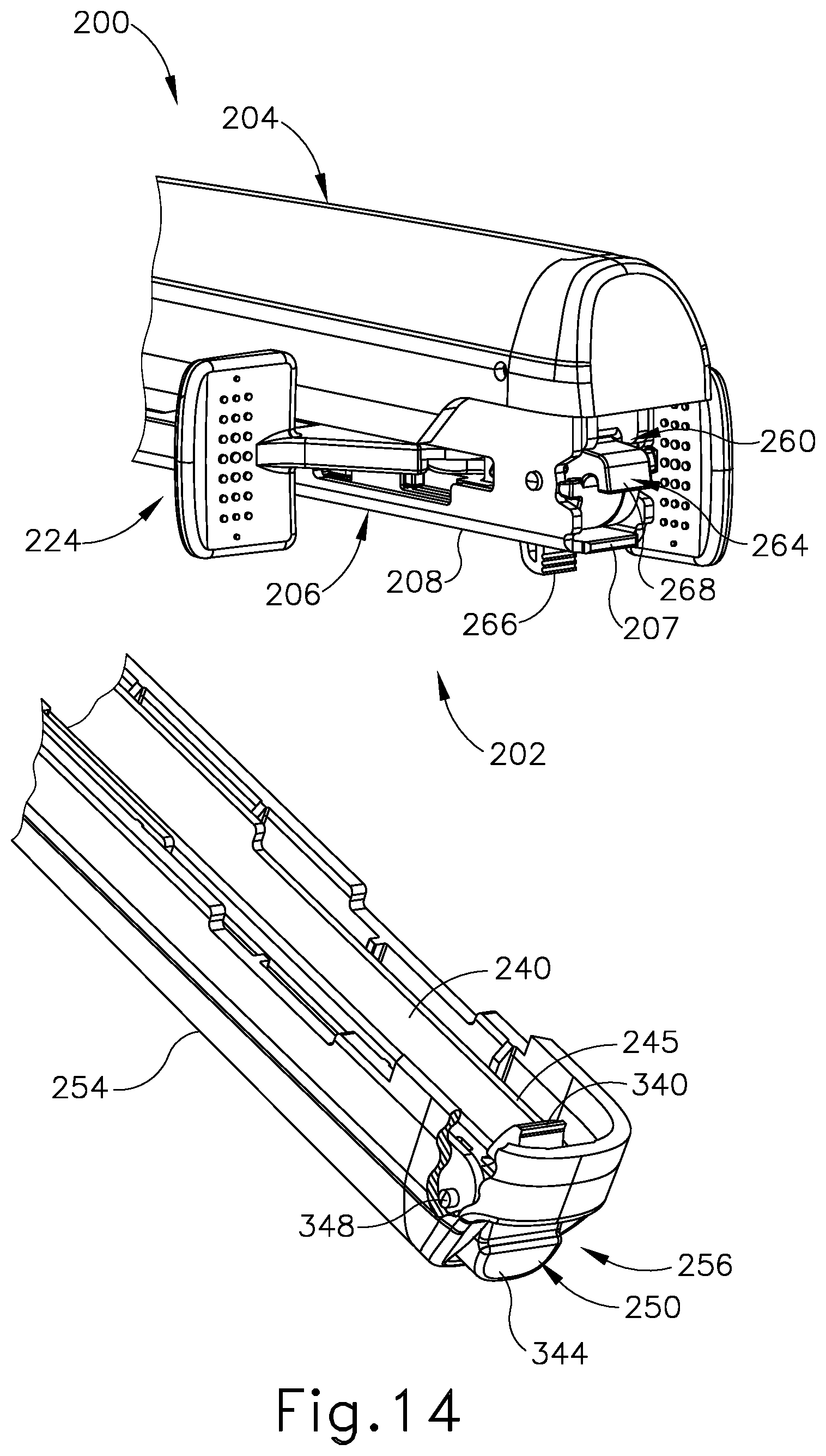 Patent US12396726 Figure 14 – Clamping assembly for linear surgical stapler