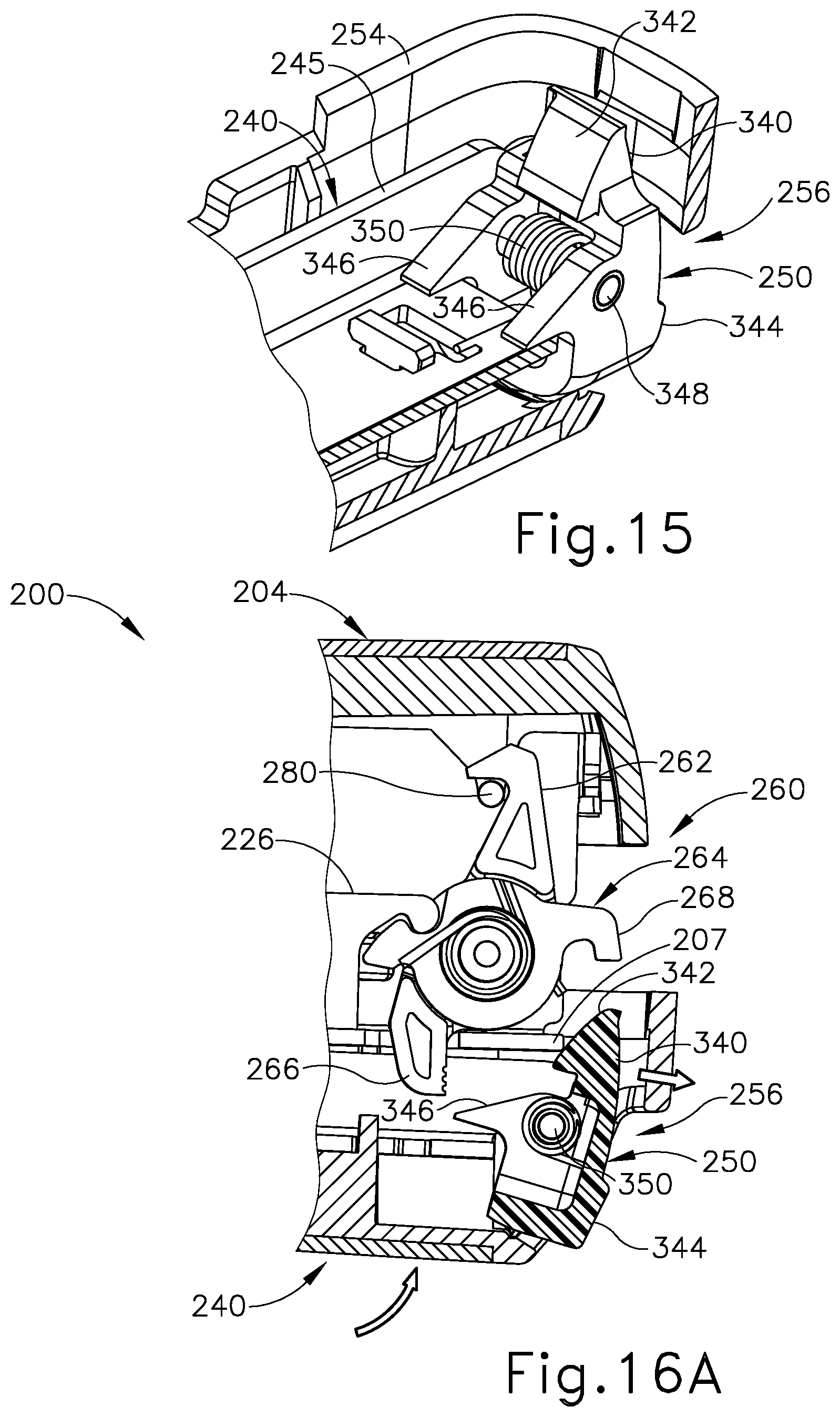 Patent US12396726 Figure 15 – Clamping assembly for linear surgical stapler