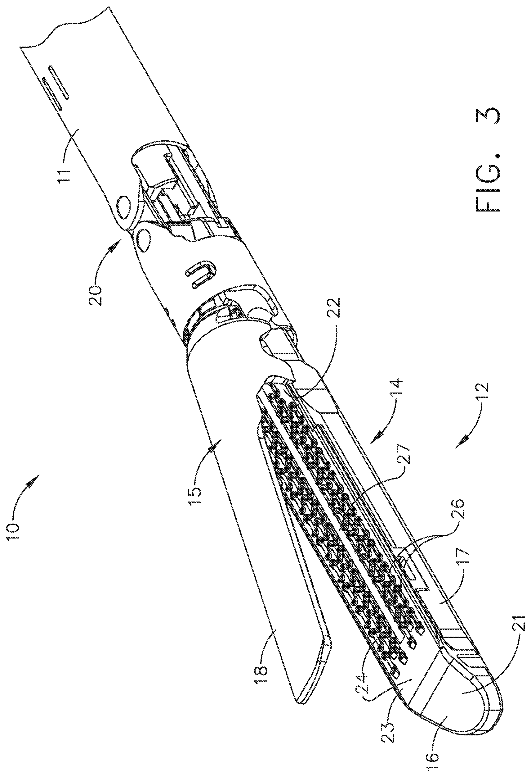 Patent US12396728 Figure 3 – Staple cartridge having retainer movable between configurations