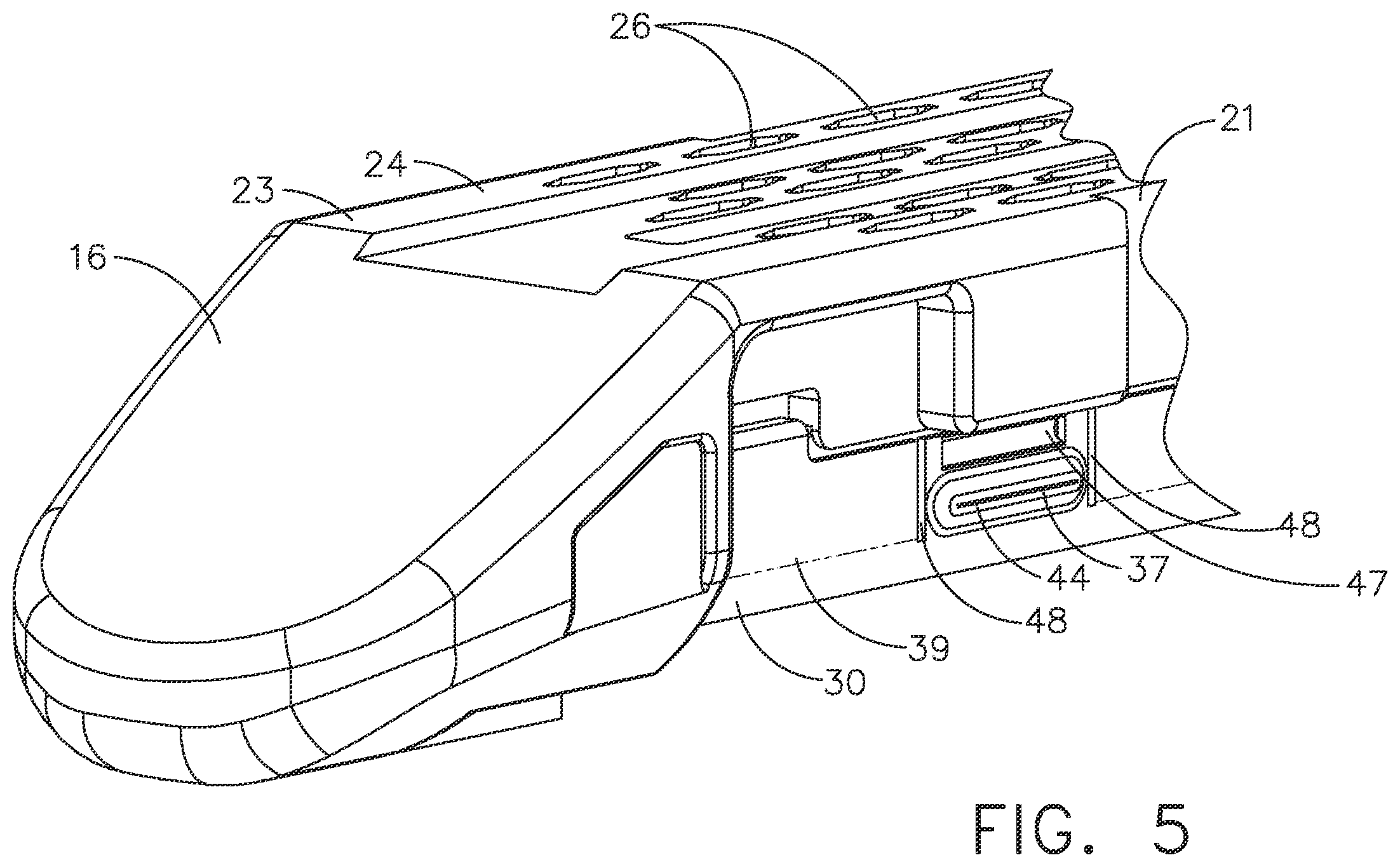 Patent US12396728 Figure 5 – Staple cartridge having retainer movable between configurations