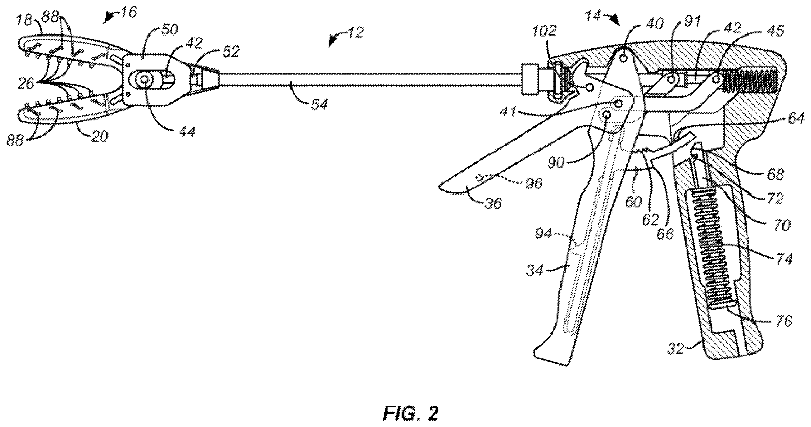 Patent US12396729 Figure 2 – Fastener applicator with interlock