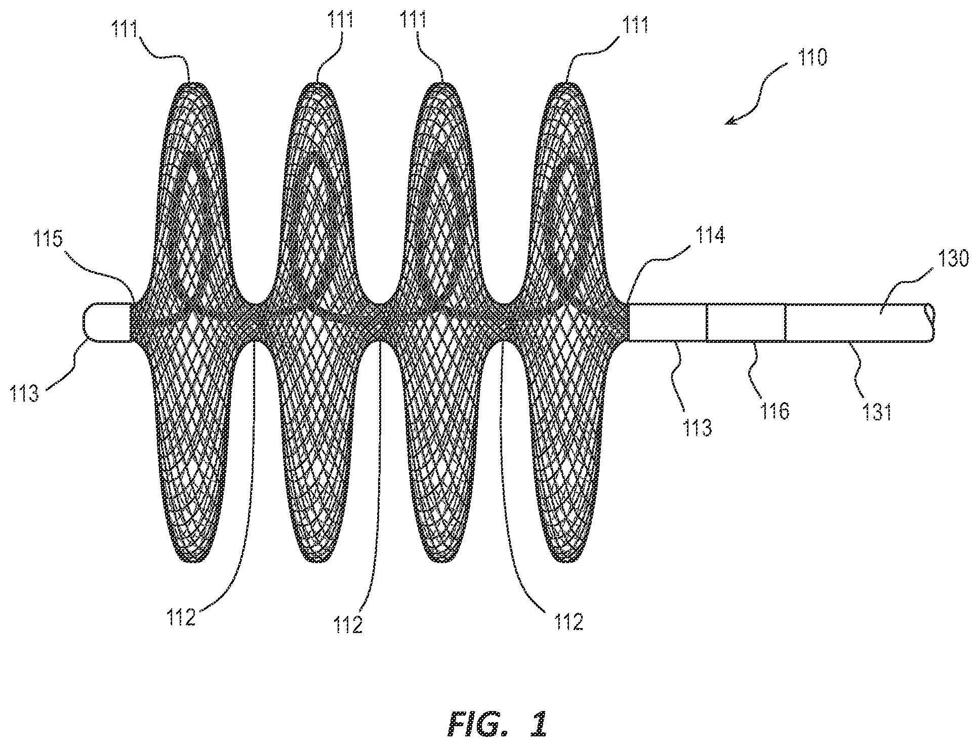 Patent US12396732 Figure 1 – Expanding medical device with support