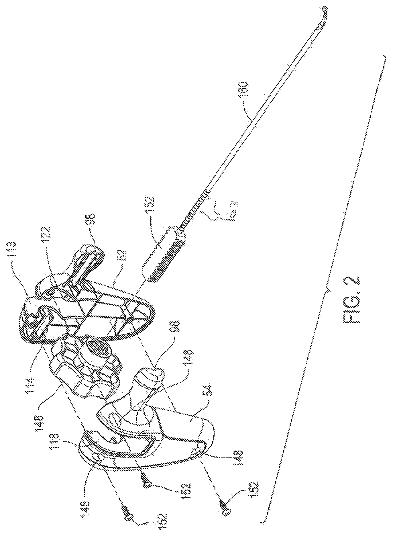 Patent US12396738 Figure 2 – Device including steering cables for creating a cavity or a channel in bone