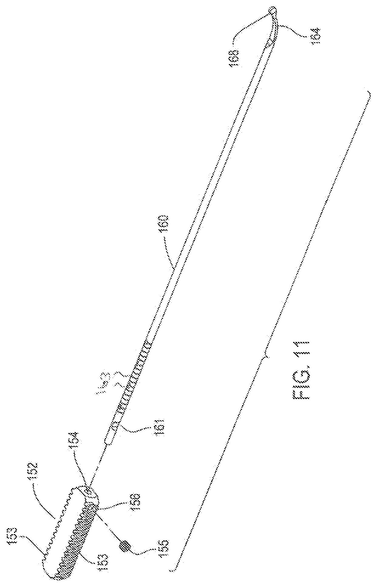 Patent US12396738 Figure 7 – Device including steering cables for creating a cavity or a channel in bone