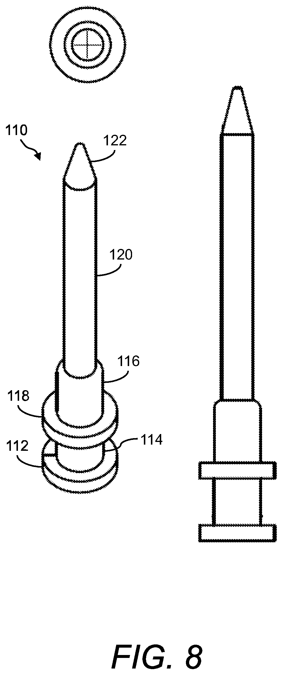 Patent US12396740 Figure 8 – Navigation-guided surgery fixation (NGSF) kit or system and method of using same
