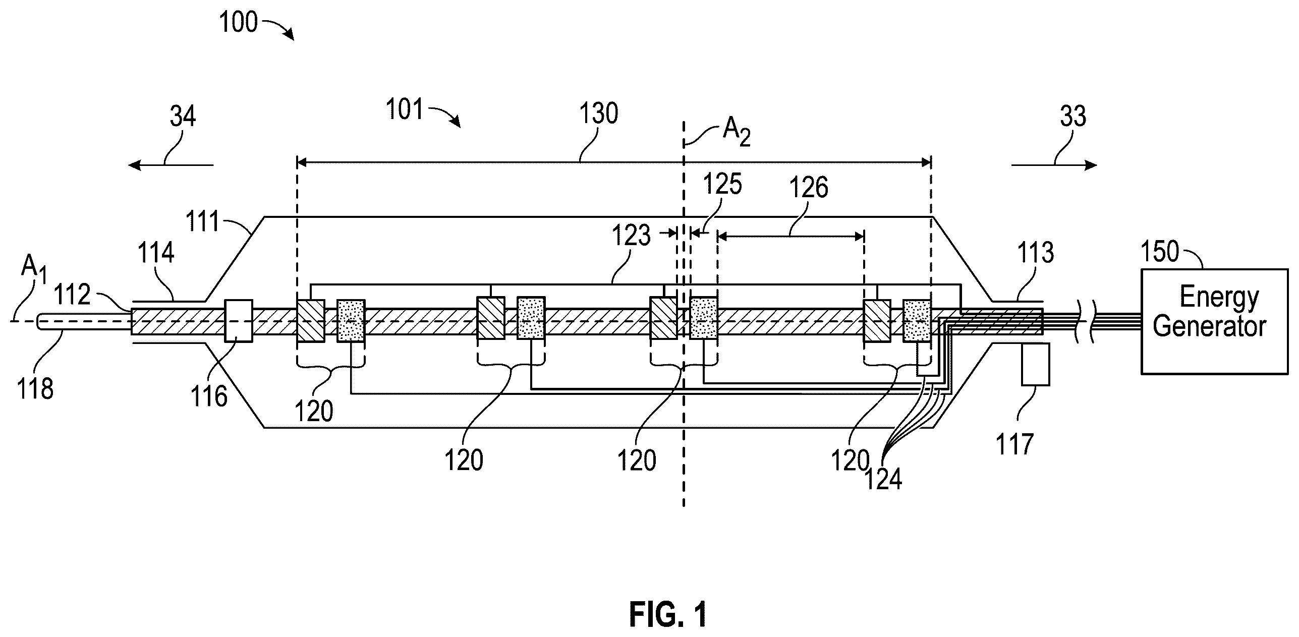 Patent US12396742 Figure 1 – Intravascular lithotripsy system