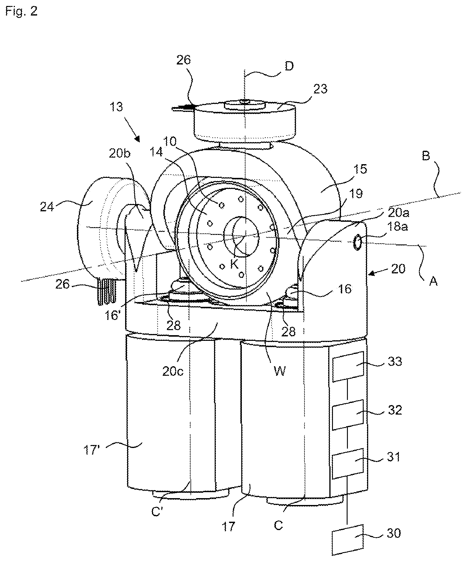 Patent US12396744 Figure 2 – Surgical instrument, steering gear thereof, and method of regulating the position of a steering ring of the steering gear