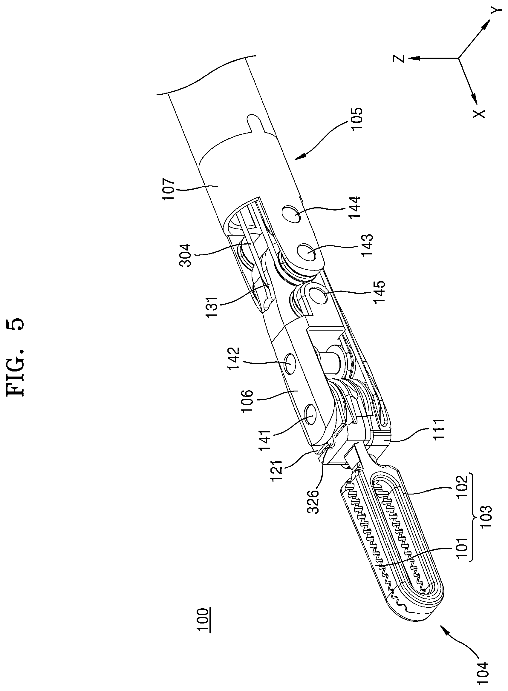 Patent US12396745 Figure 5 – Surgery instrument