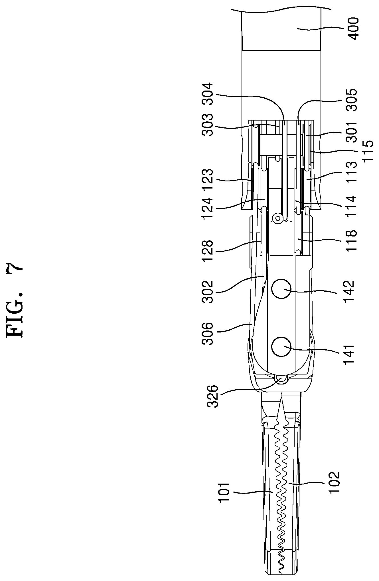 Patent US12396745 Figure 7 – Surgery instrument