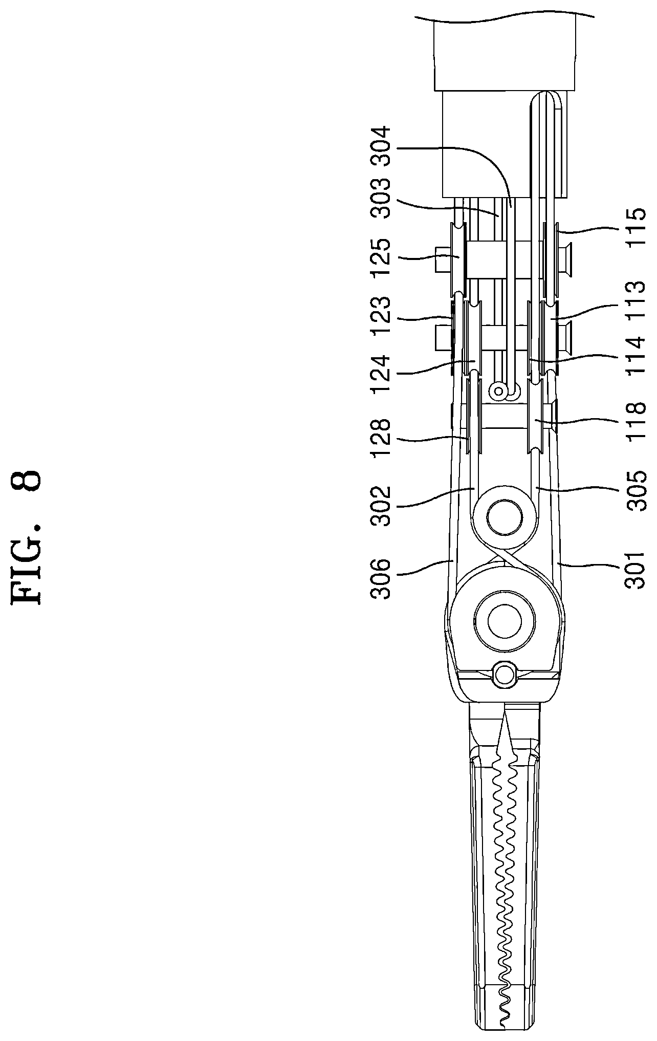 Patent US12396745 Figure 8 – Surgery instrument