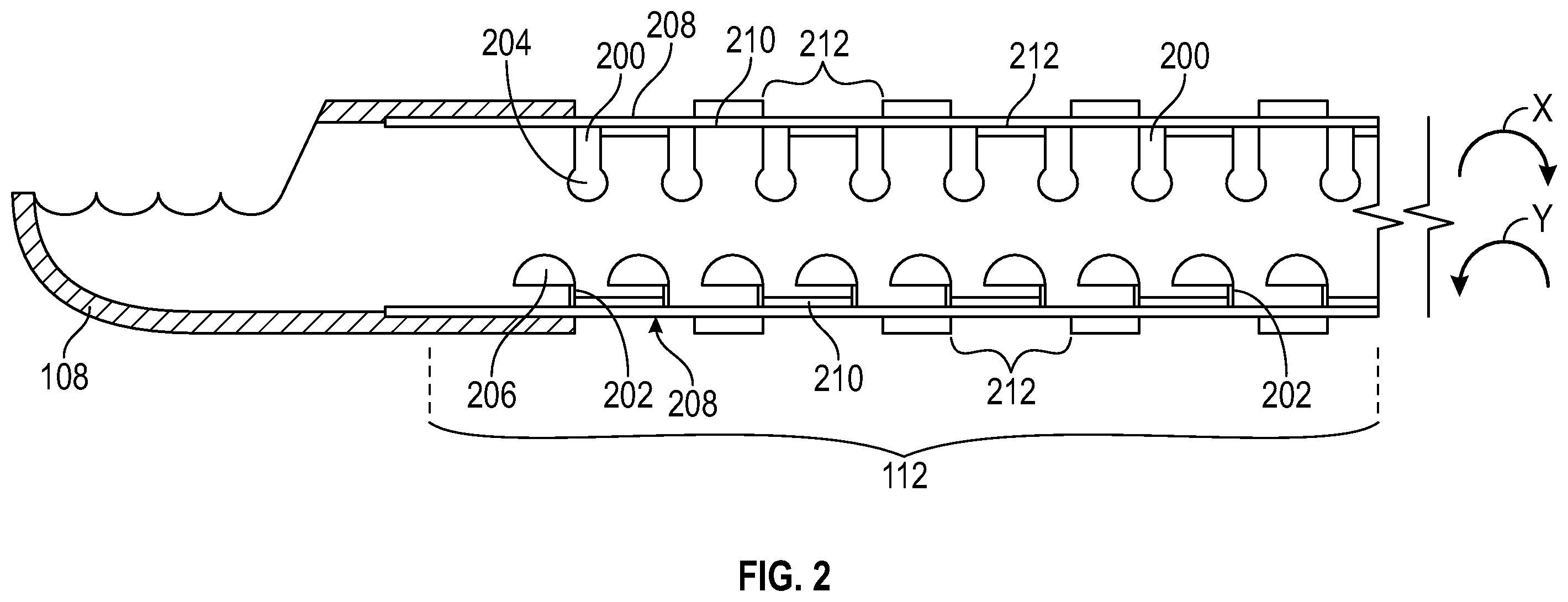 Patent US12396747 Figure 2 – Articulating debrider blade tip and handpiece control