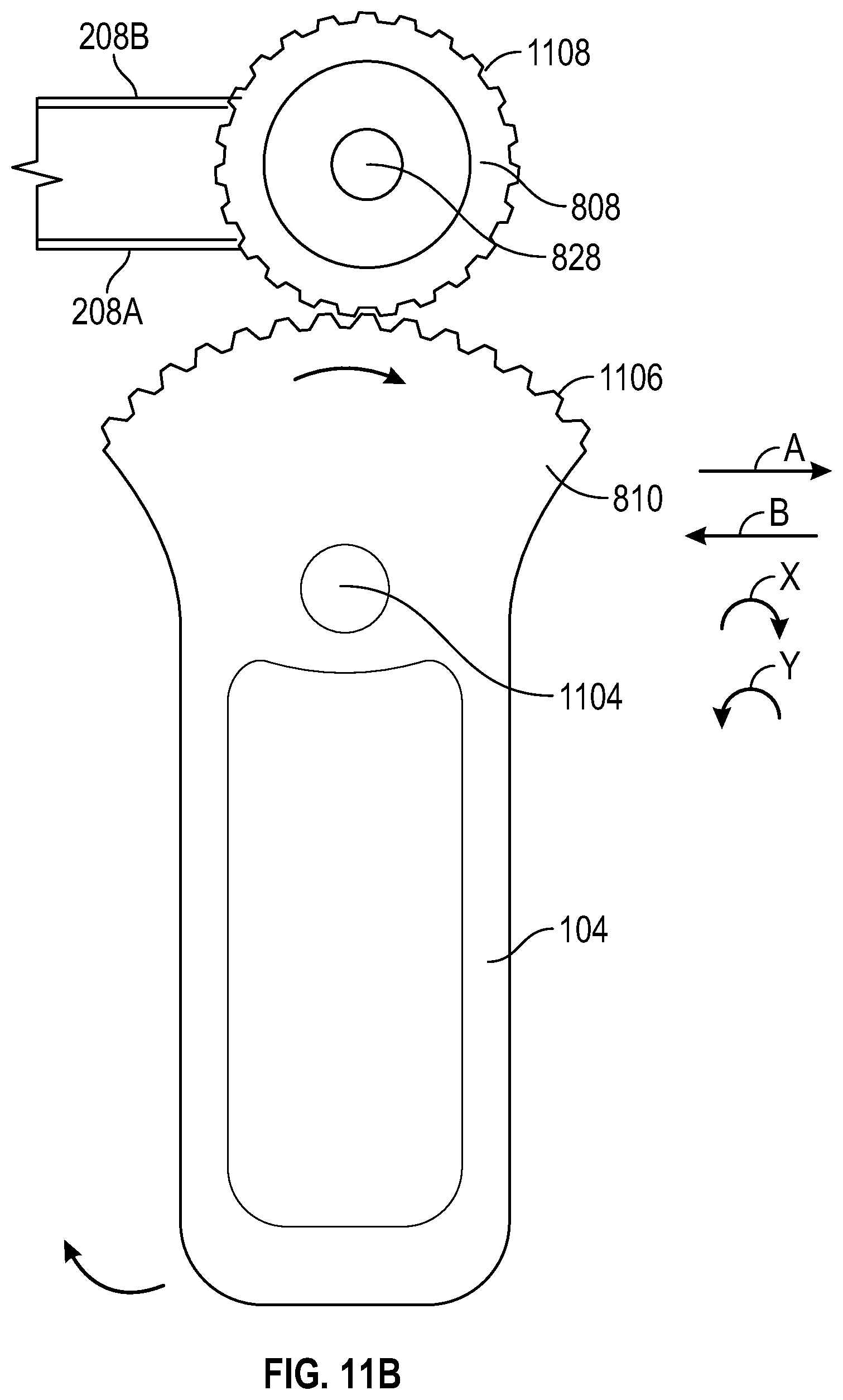 Patent US12396747 Figure 11 – Articulating debrider blade tip and handpiece control