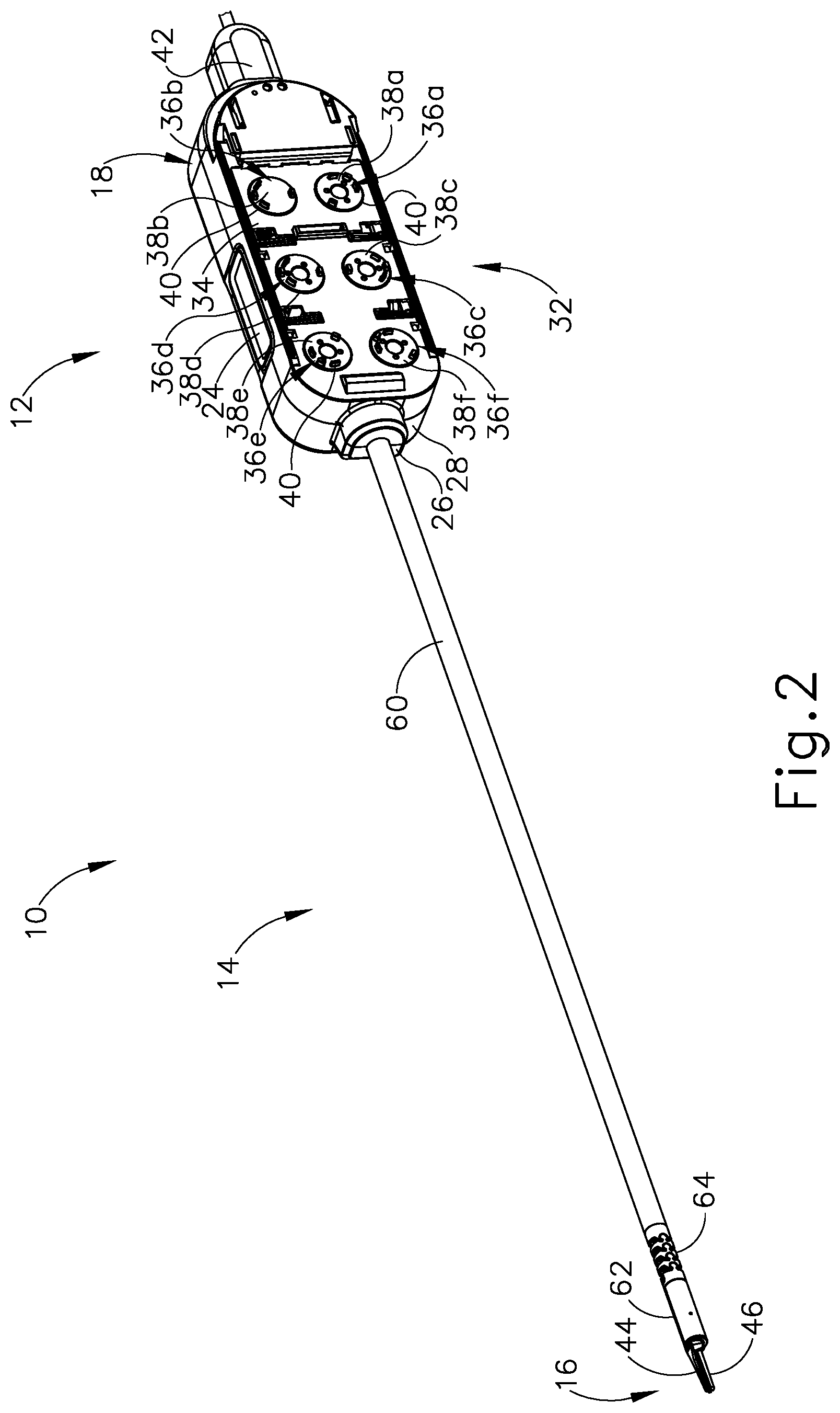Patent US12396748 Figure 2 – Ultrasonic blade and clamp arm alignment features