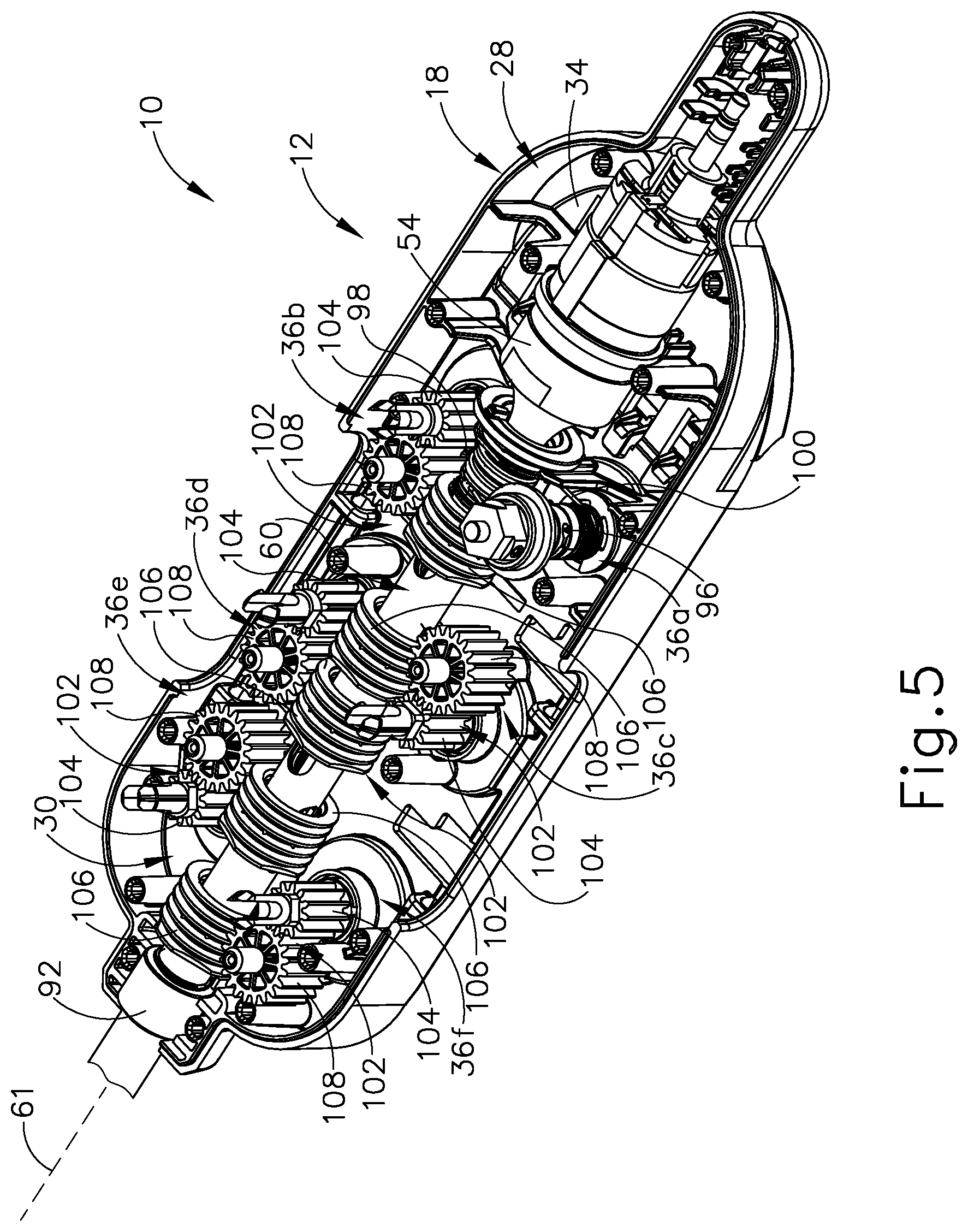 Patent US12396748 Figure 5 – Ultrasonic blade and clamp arm alignment features