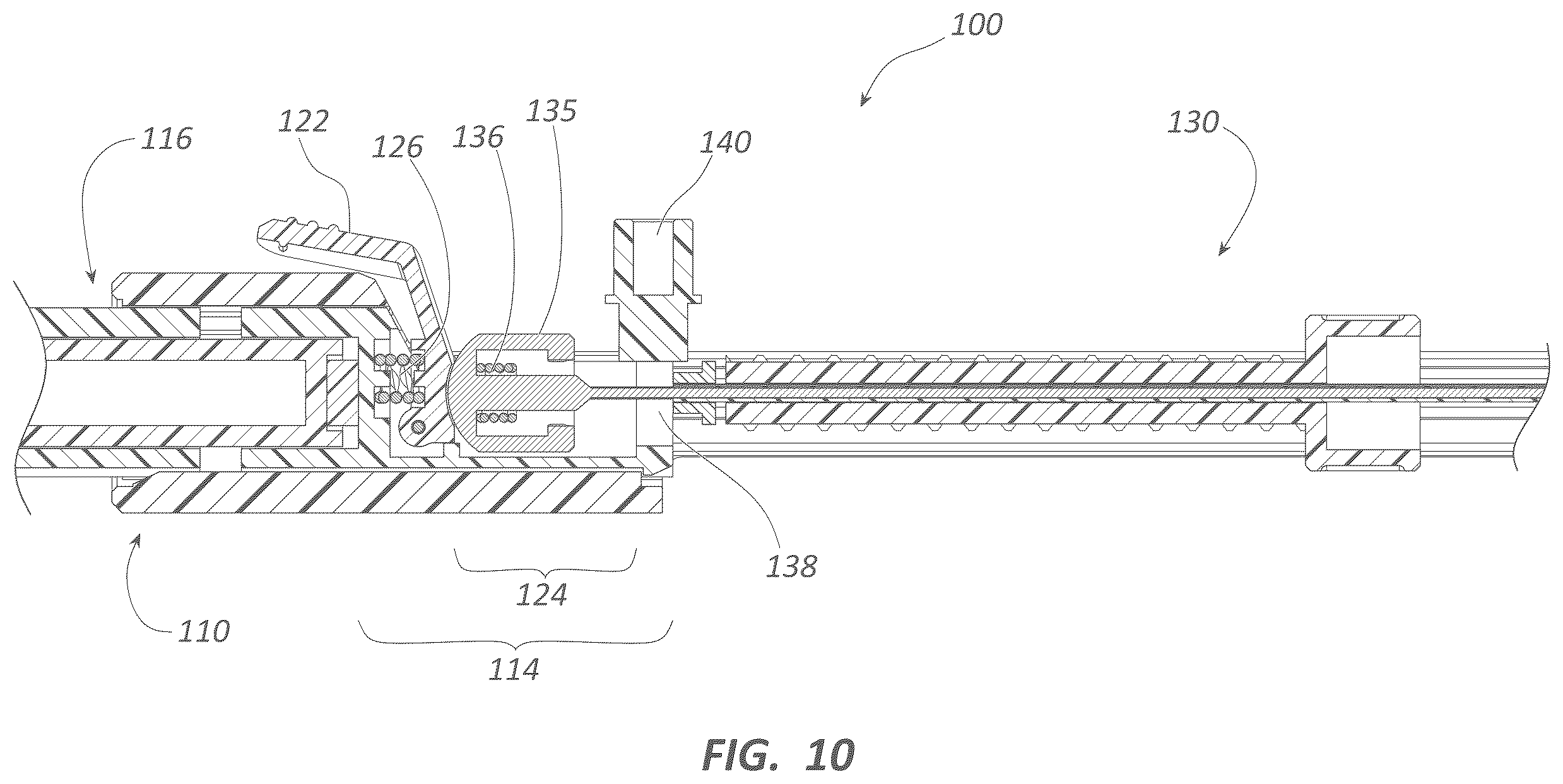Patent US12396753 Figure 10 – Needle-tract assistant including components and methods thereof