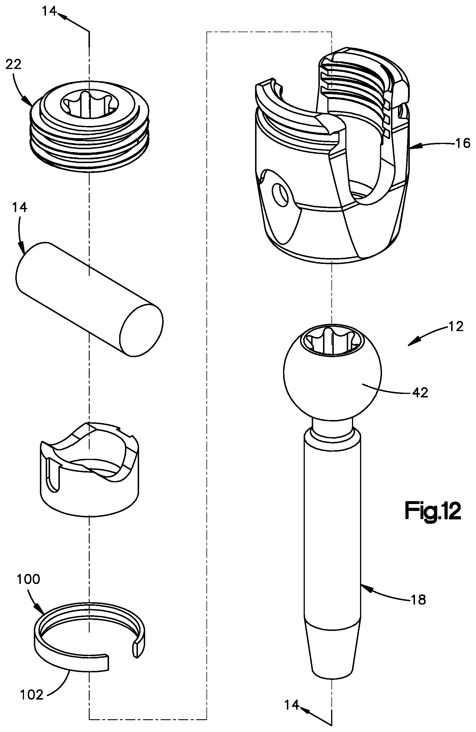 Patent US12396758 Figure 9 – Polyaxial bone fixation element